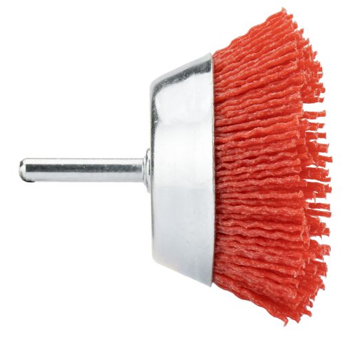 Cepillo de taza con perno, hilo de nylon grano basto SiC 80 / 50826B