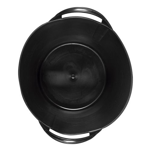Capazo vendimia asa plástico negro / BKT30BP