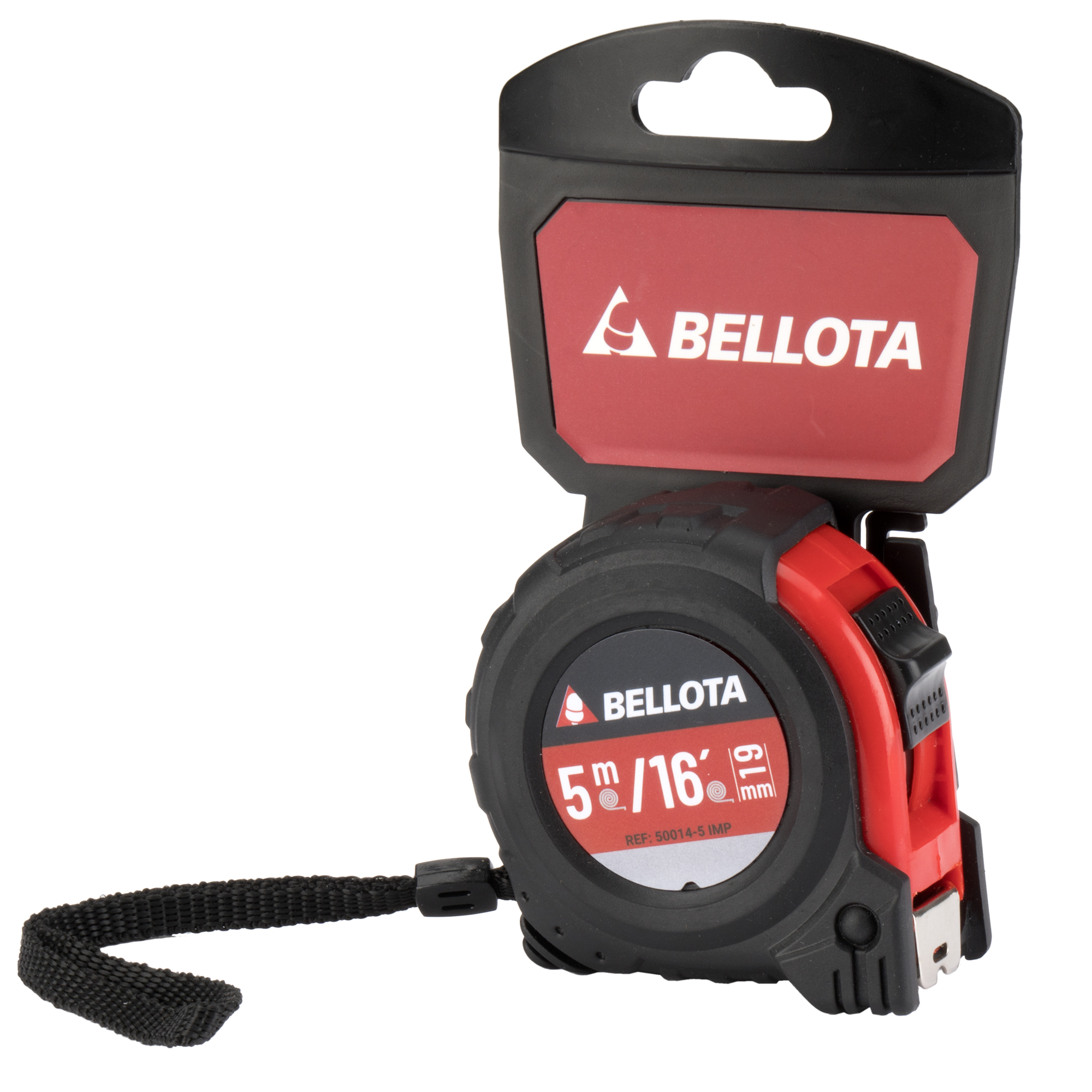 Flexómetro bimaterial en mm y pulgadas 5 m x 19 mm / 500145IMP