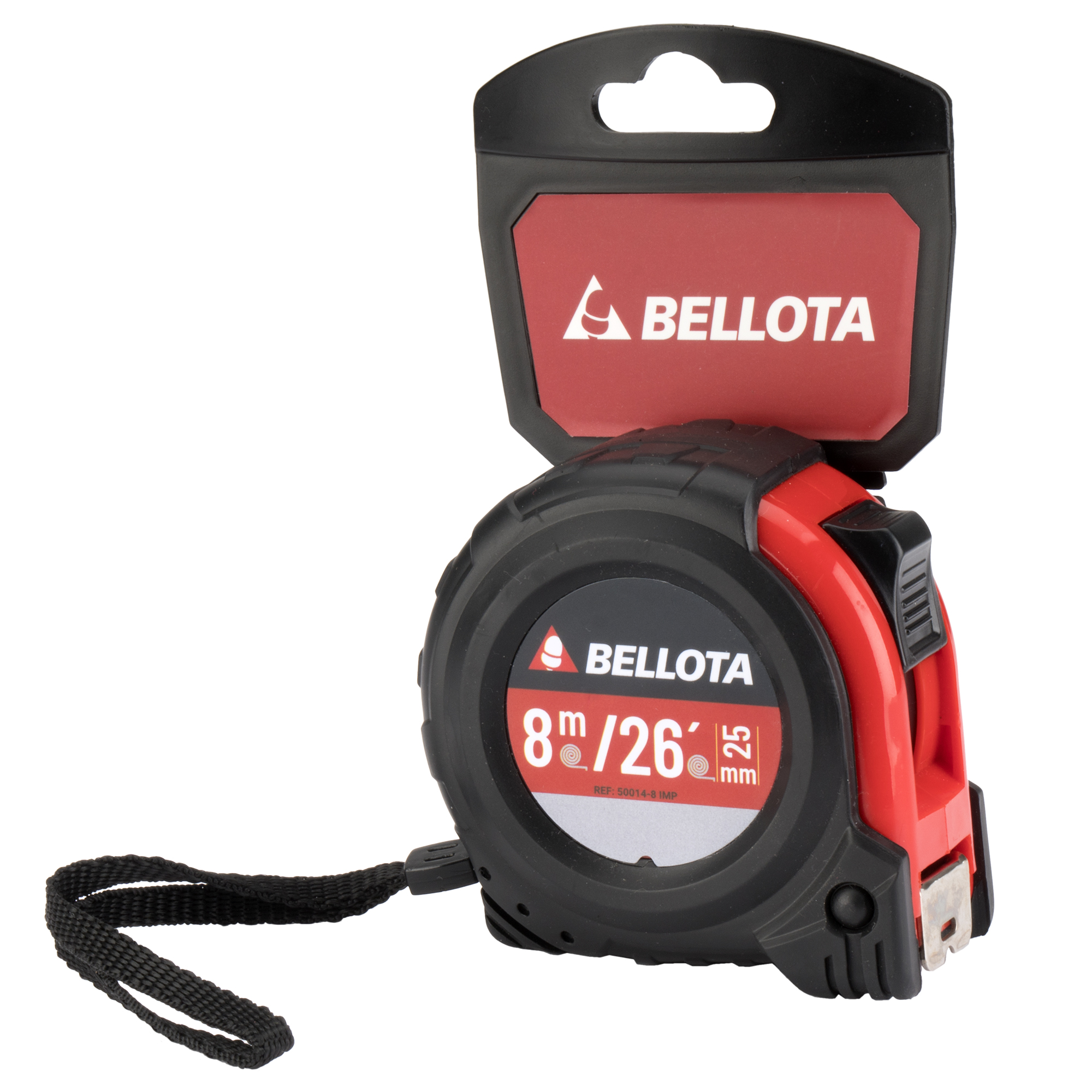 Flexómetro bimaterial en mm y pulgadas 8 m x 25 mm / 500148IMP