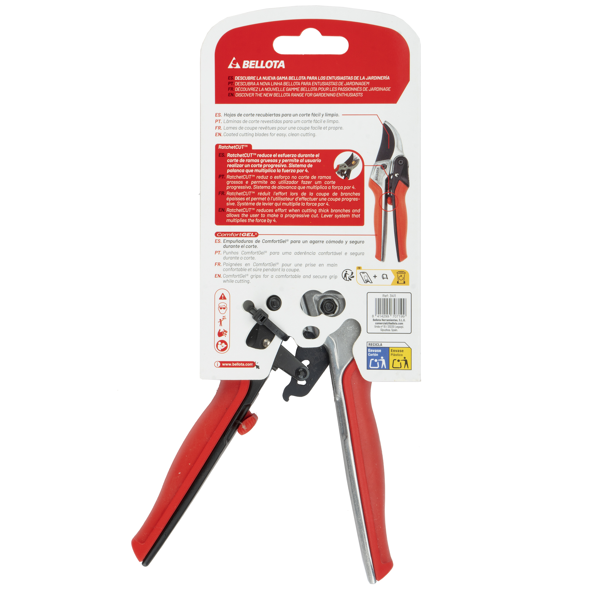 Tijera RatchetCut facilitador del corte mangos ComfortGel / 3411