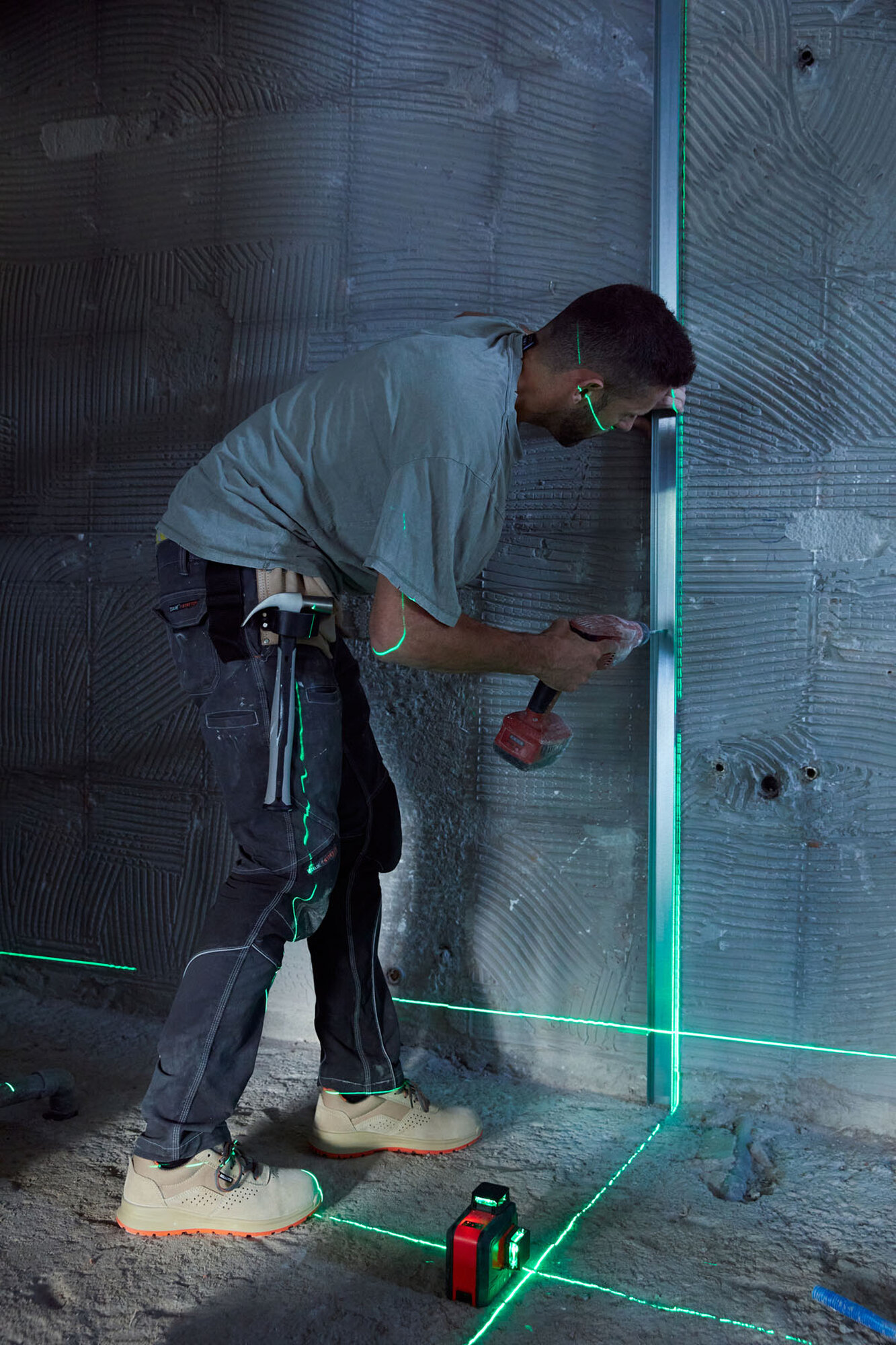 Nivel láser verde 3x360 para trabajos de nivelación / NIV30360V