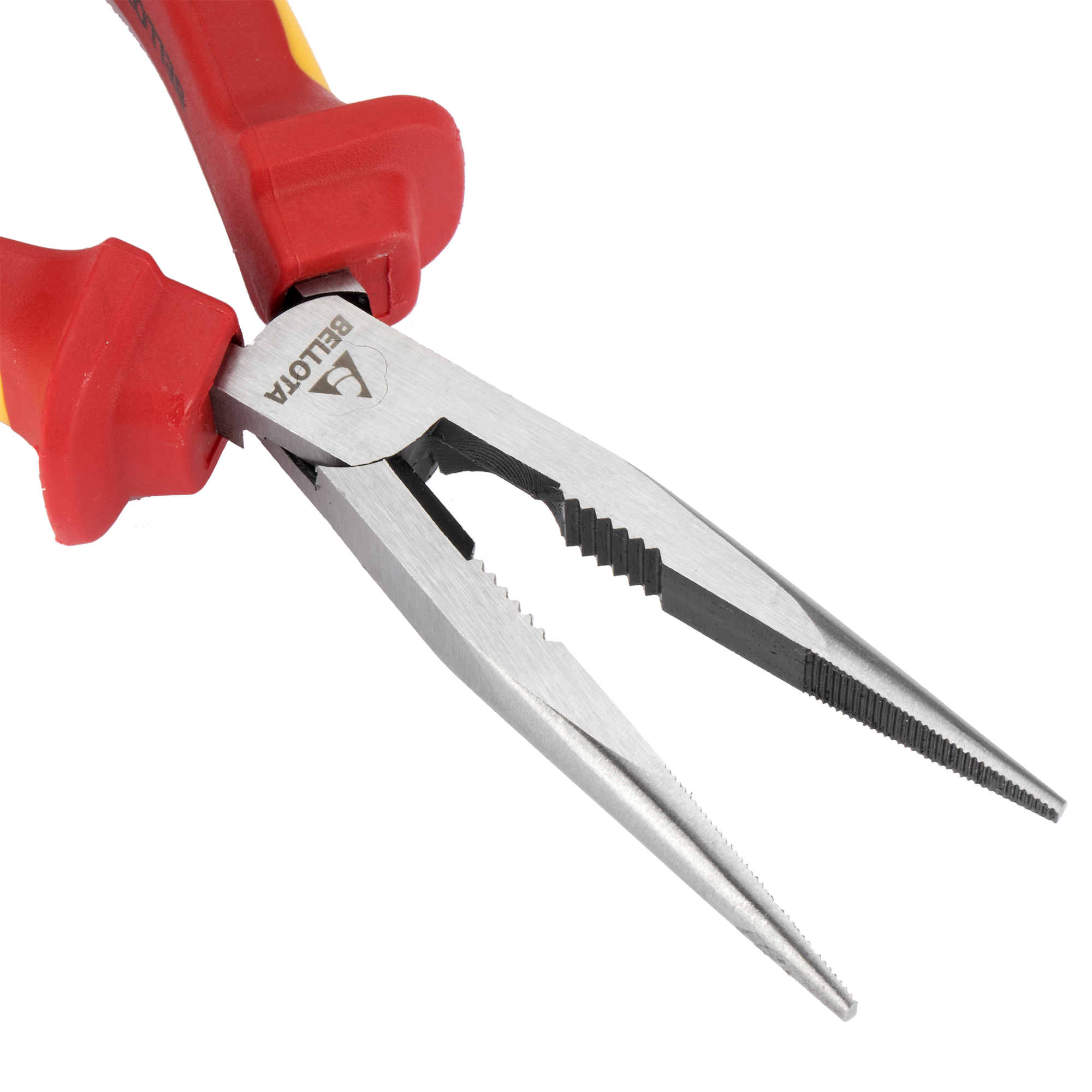 Alicate manipulación aislado con bocas semiredondas rectas de 200 mm para trabajos eléctricos de sujeción con tensión hasta 1.000V / 26120200VDE