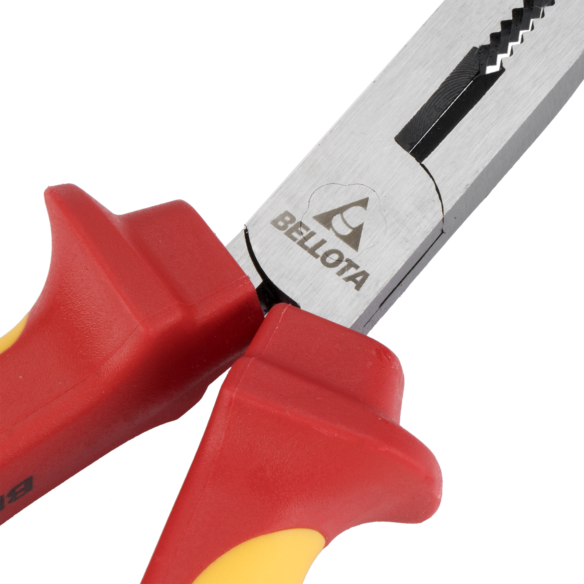 Alicate manipulación aislado con bocas semiredondas rectas de 200 mm para trabajos eléctricos de sujeción con tensión hasta 1.000V / 26120200VDE