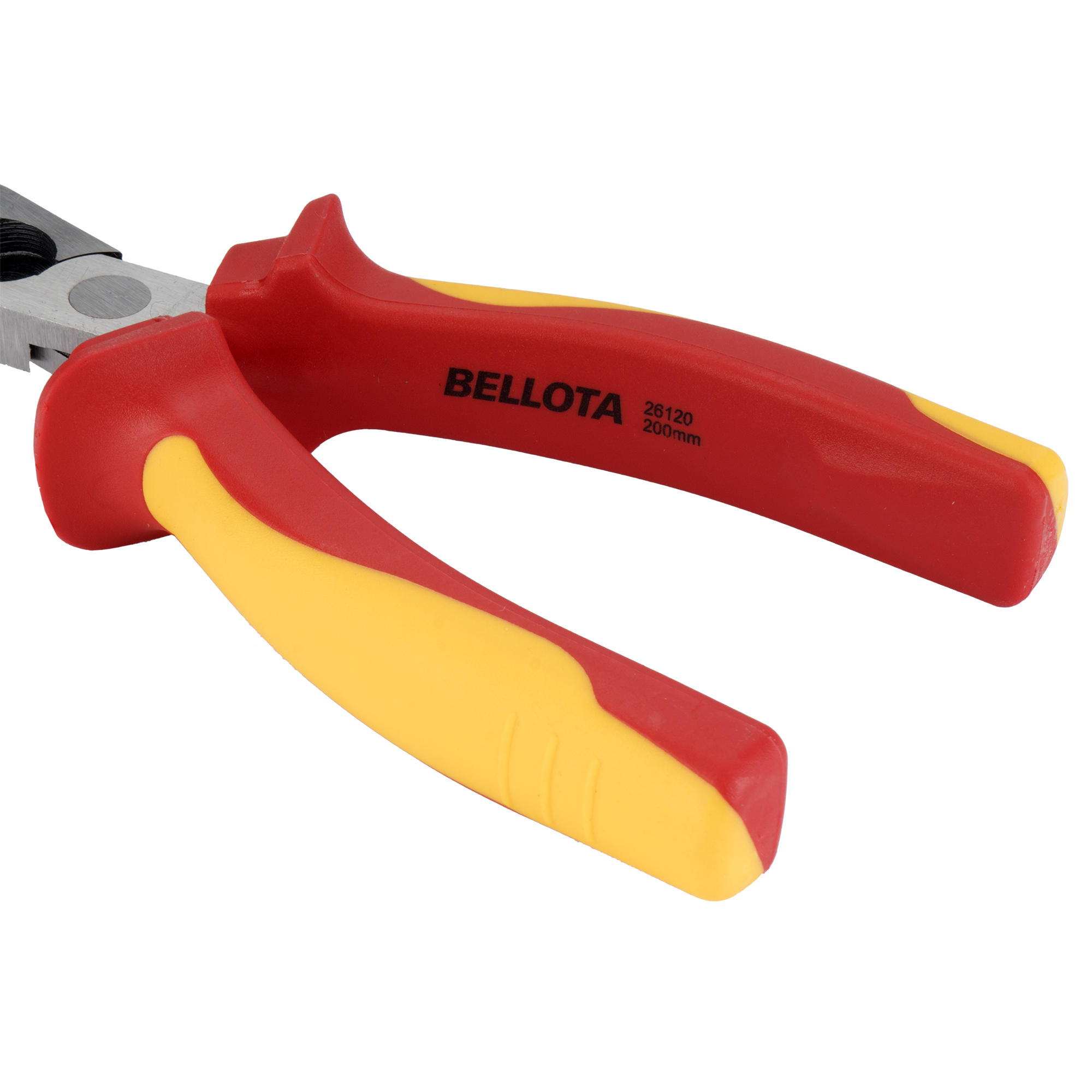 Alicate manipulación aislado con bocas semiredondas rectas de 200 mm para trabajos eléctricos de sujeción con tensión hasta 1.000V / 26120200VDE