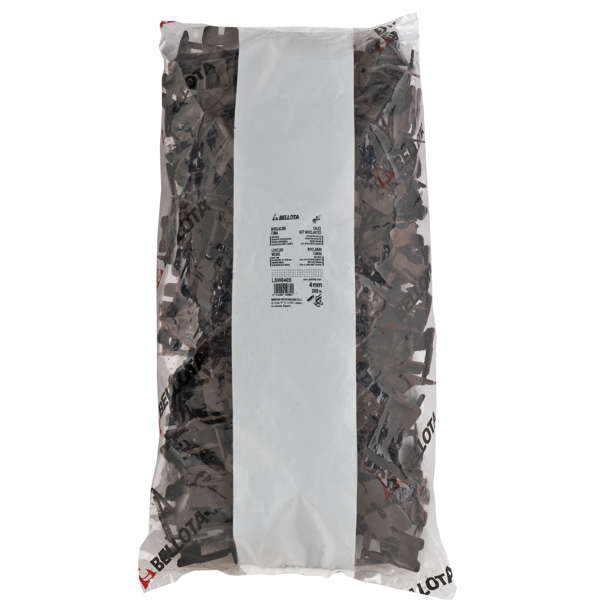 Calzo de nivelación cerámica para sistema cuña para cerámica hasta 20 mm de 4 mm - Bolsa 250 unidades / LSW040S