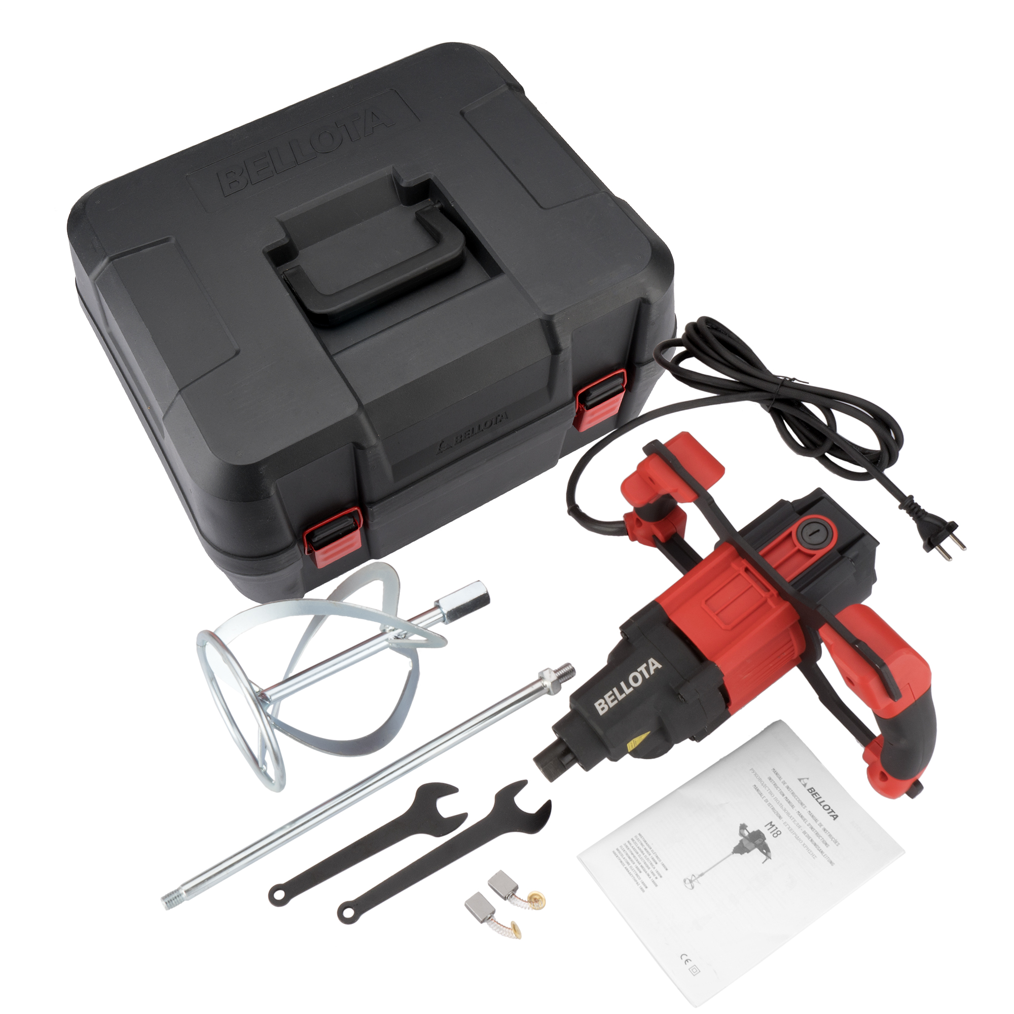 Máquina mezcladora 1800 W 220 v con maleta plástica enchufe tipo C-F / M18CASE