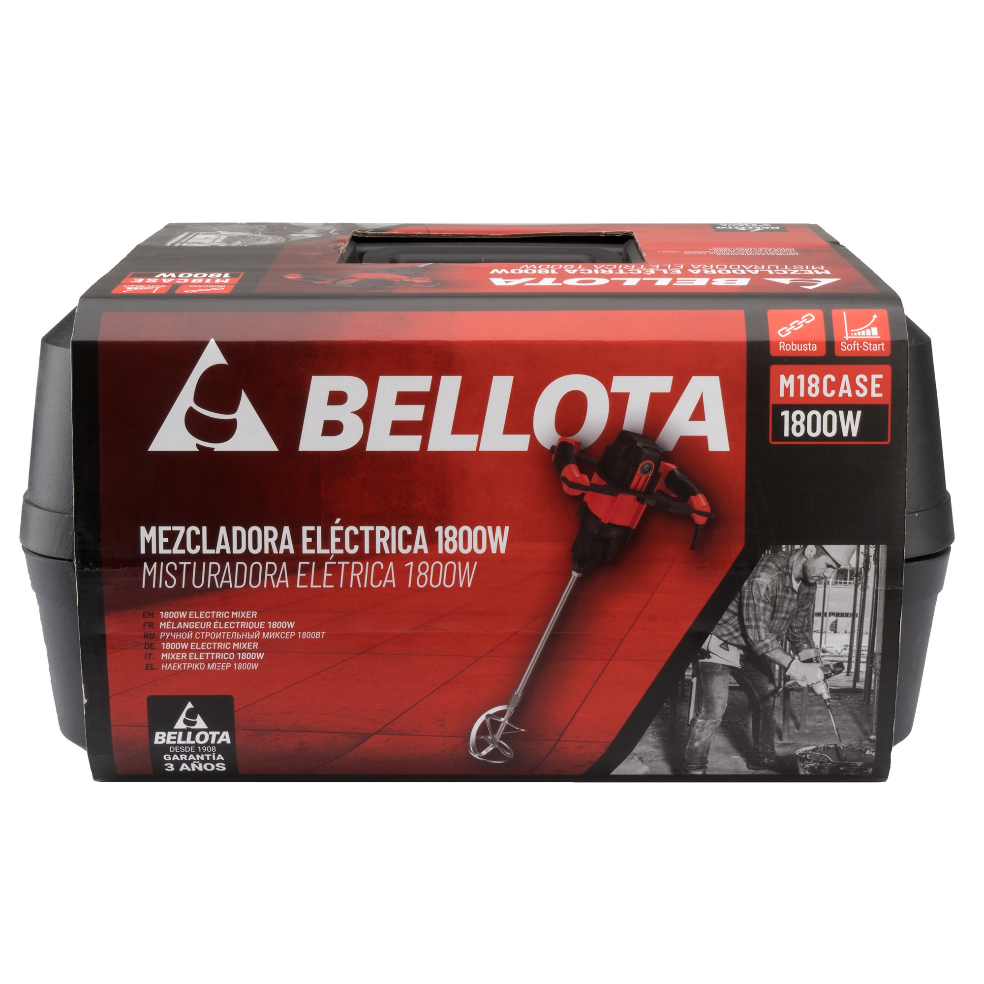 Máquina mezcladora 1800 W 220 v con maleta plástica enchufe tipo C-F / M18CASE