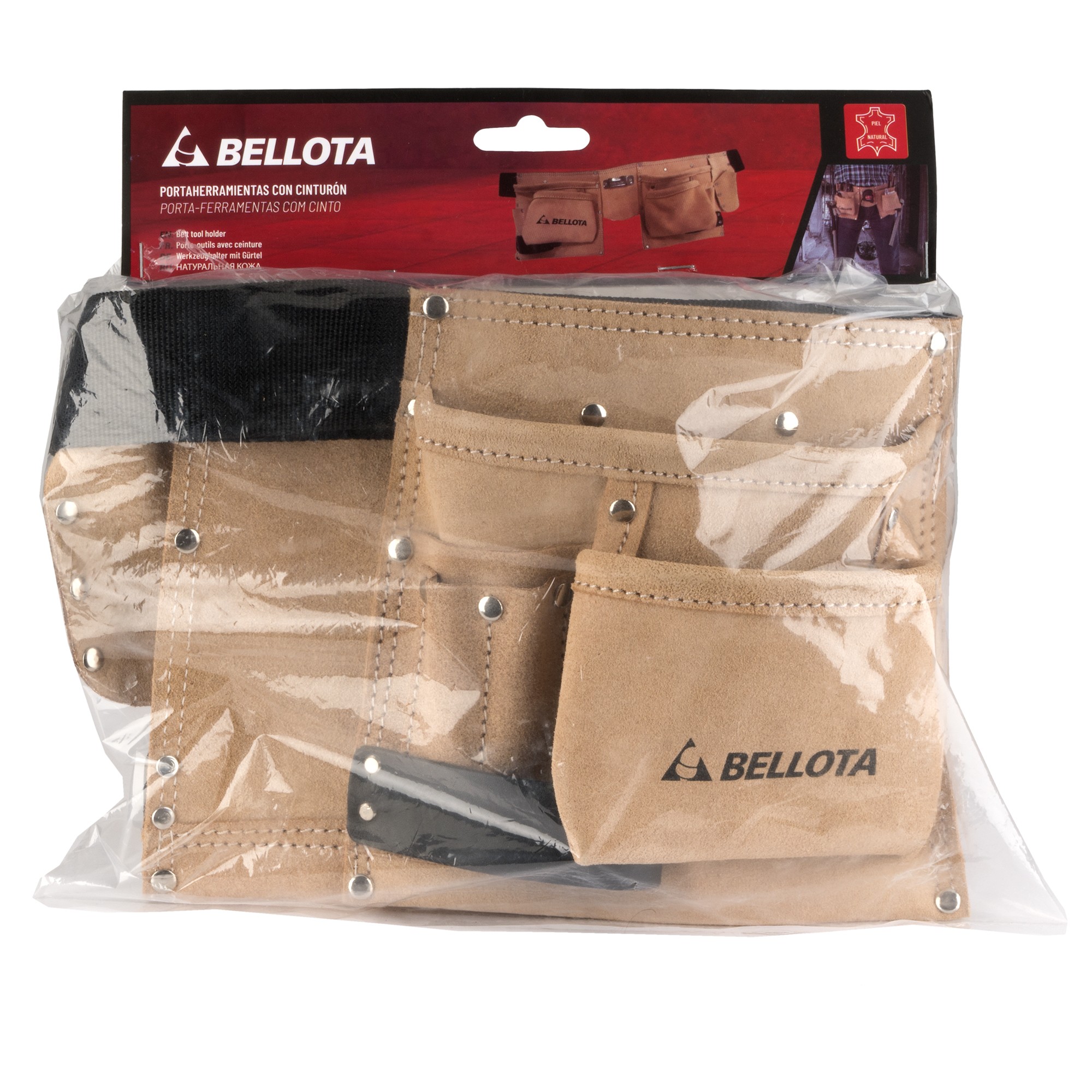 Cinturón porta-herramientas de piel con 6 bolsillos / PC6BOL