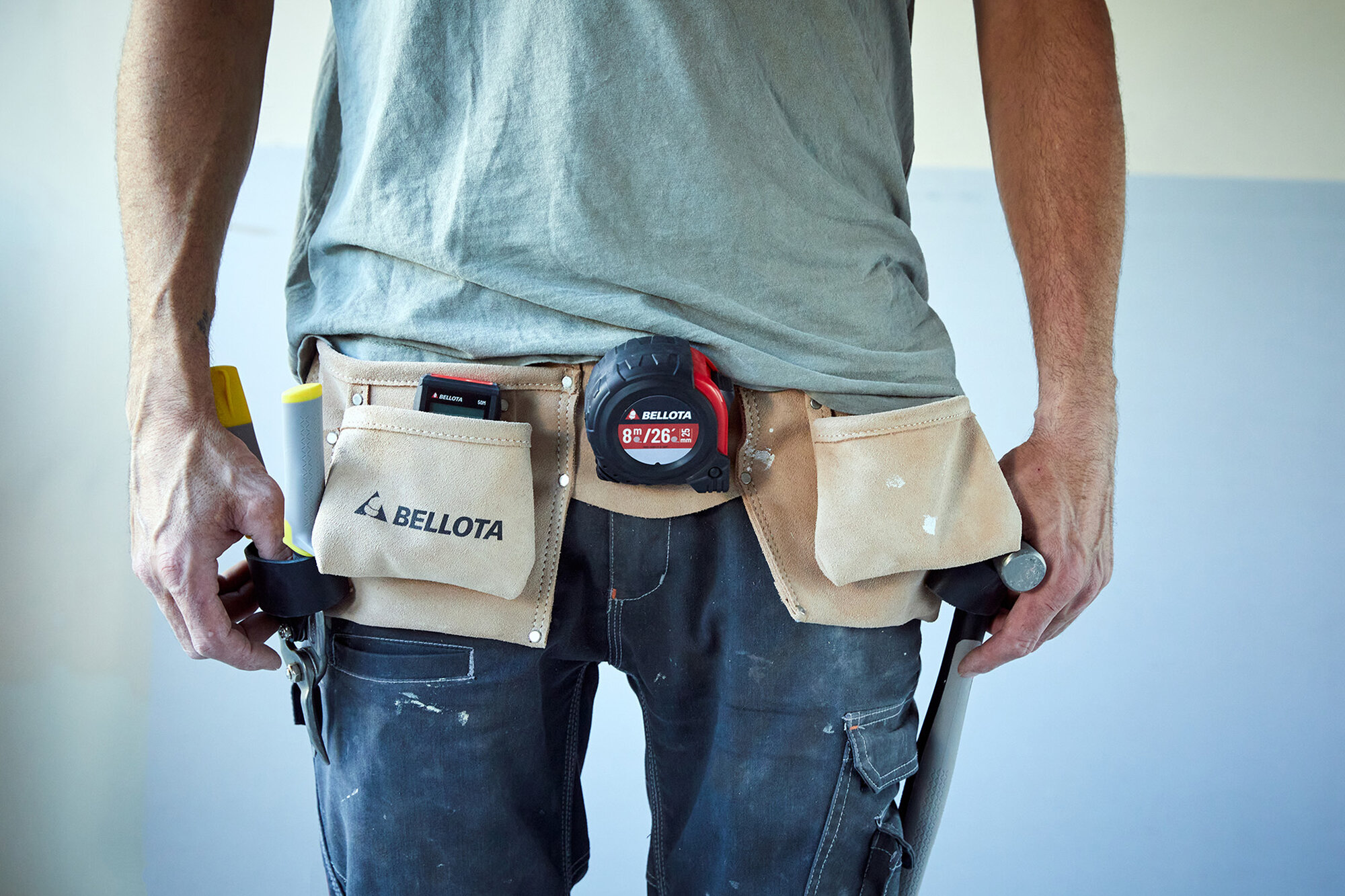 Cinturón porta-herramientas de piel con 6 bolsillos / PC6BOL