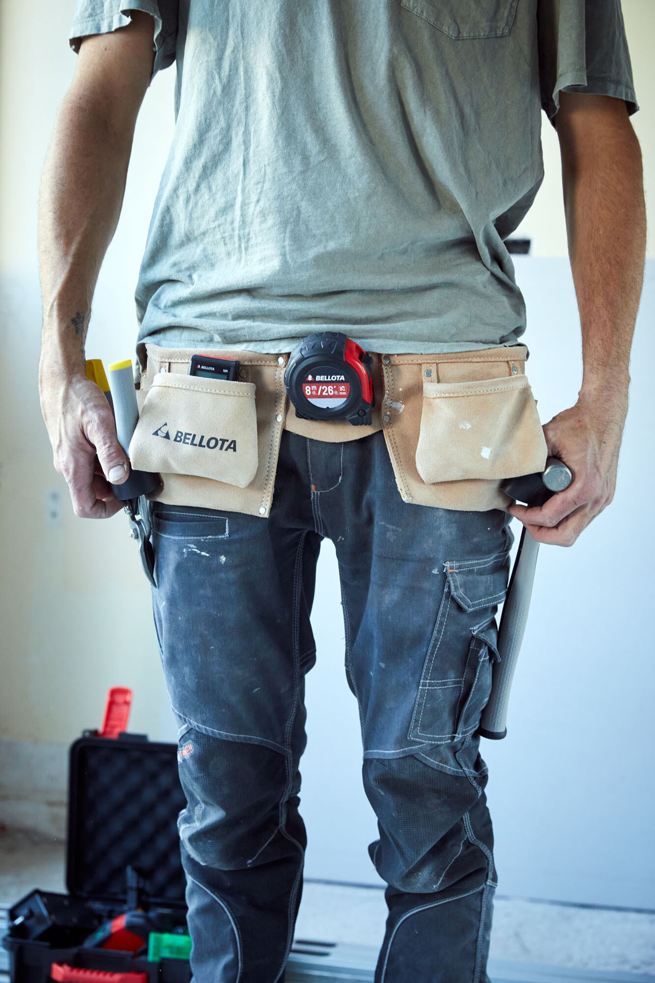 Cinturón porta-herramientas de piel con 6 bolsillos / PC6BOL