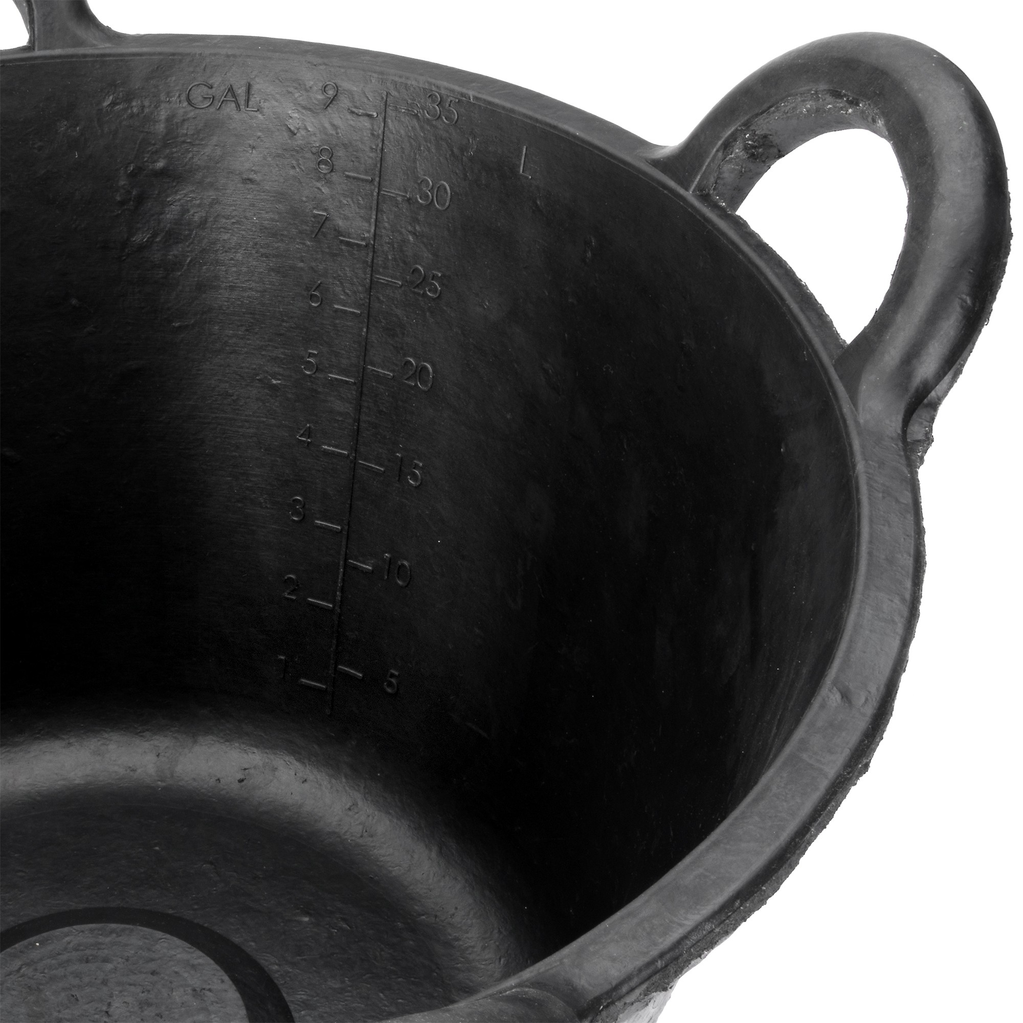 Cubo de caucho espuerta 37 litros y 4 asas negro / BKCESPU37BP