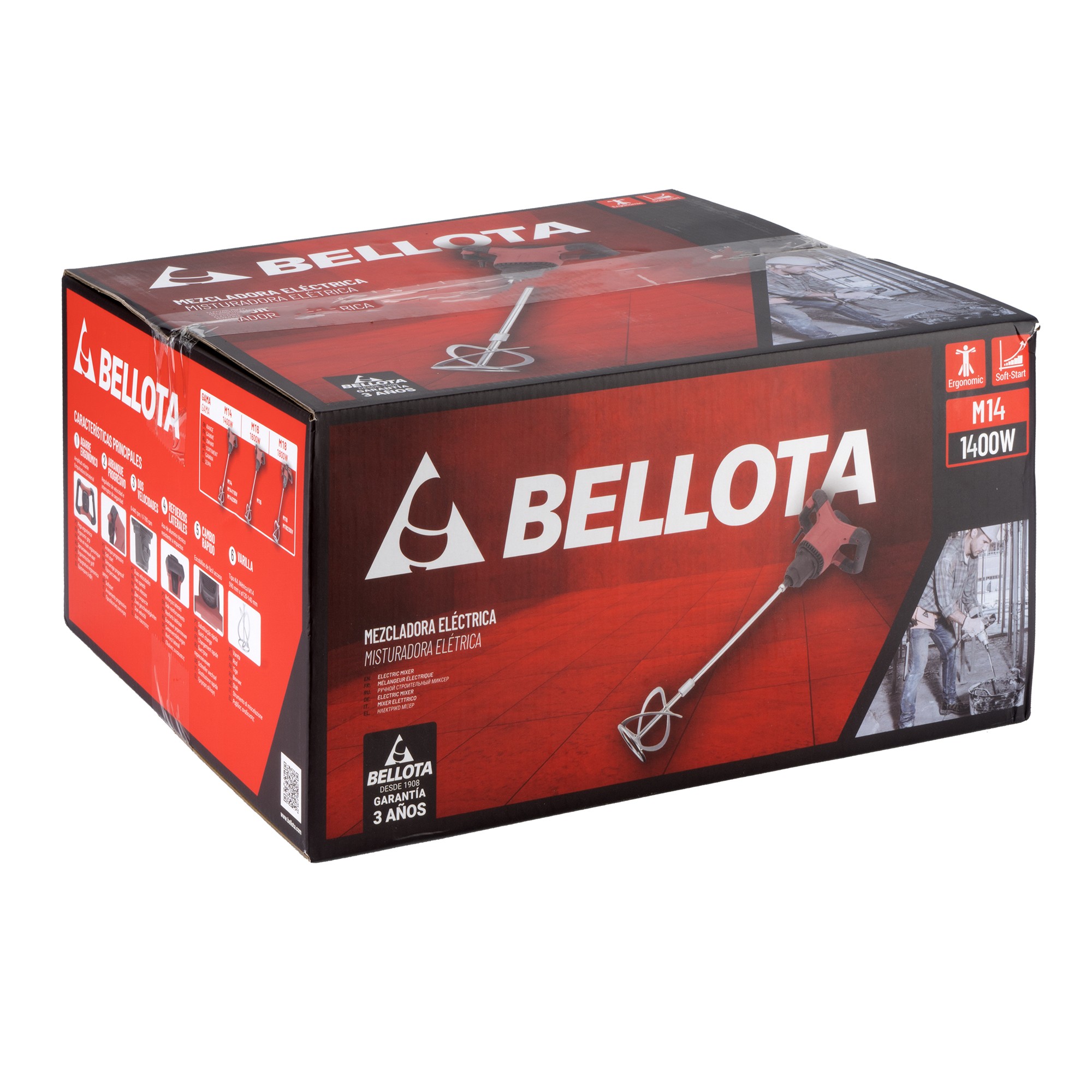 Máquina mezcladora M14 de 1400W 220 v enchufe tipo C-F / M14