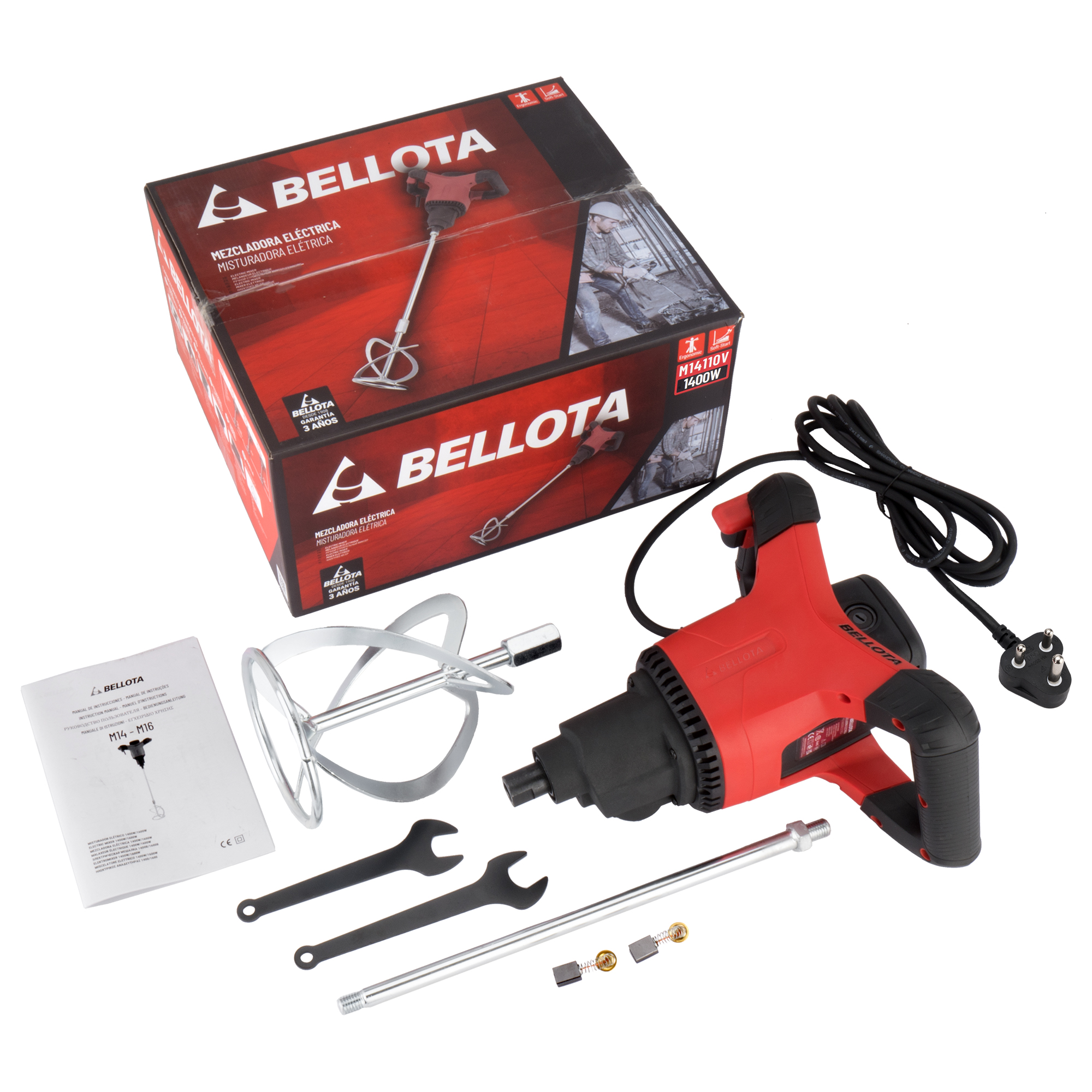 Máquina mezcladora 1400 W 110 v enchufe tipo D / M14110V