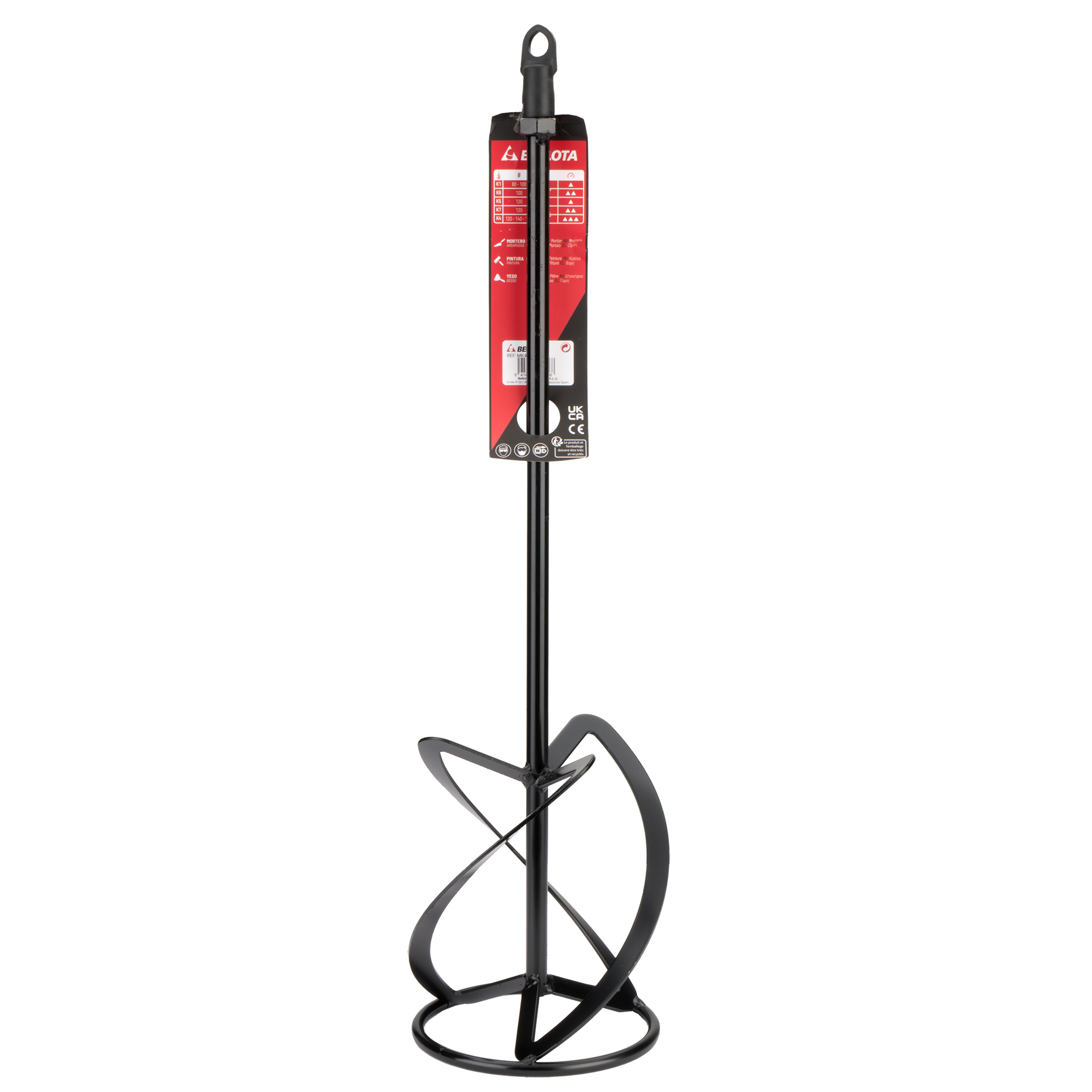 Varilla mezcladora K4, diámetro 160 mm con acople métrica 14 (M14) para morteros / MK4160M14