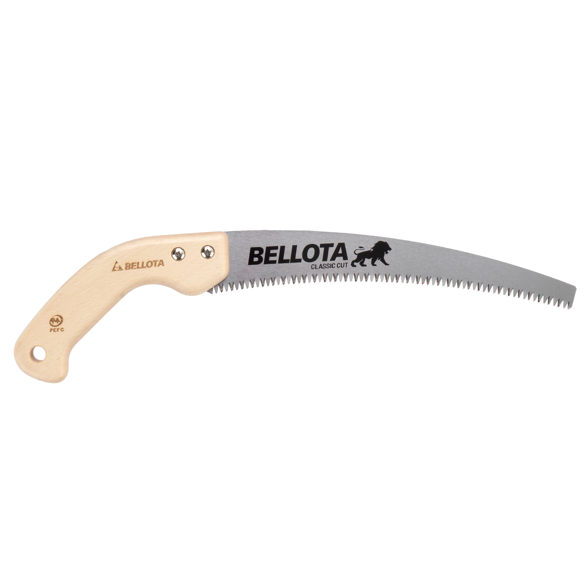 Serrucho León con hoja curva de 11" y mango de madera recto. Incluye funda / 450MR11