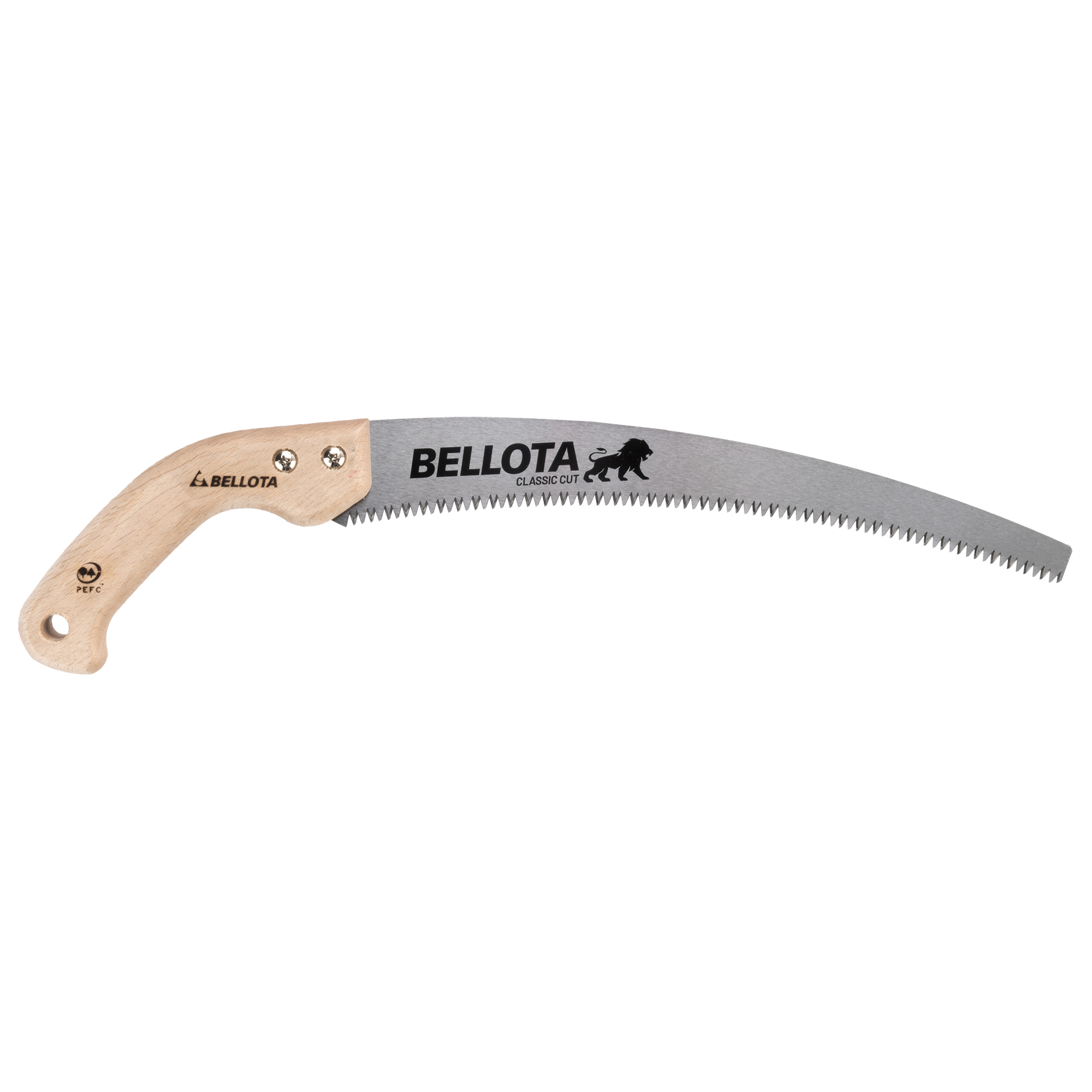 Serrucho León con hoja curva de 13" y mango de madera recto. Incluye funda / 450MR13