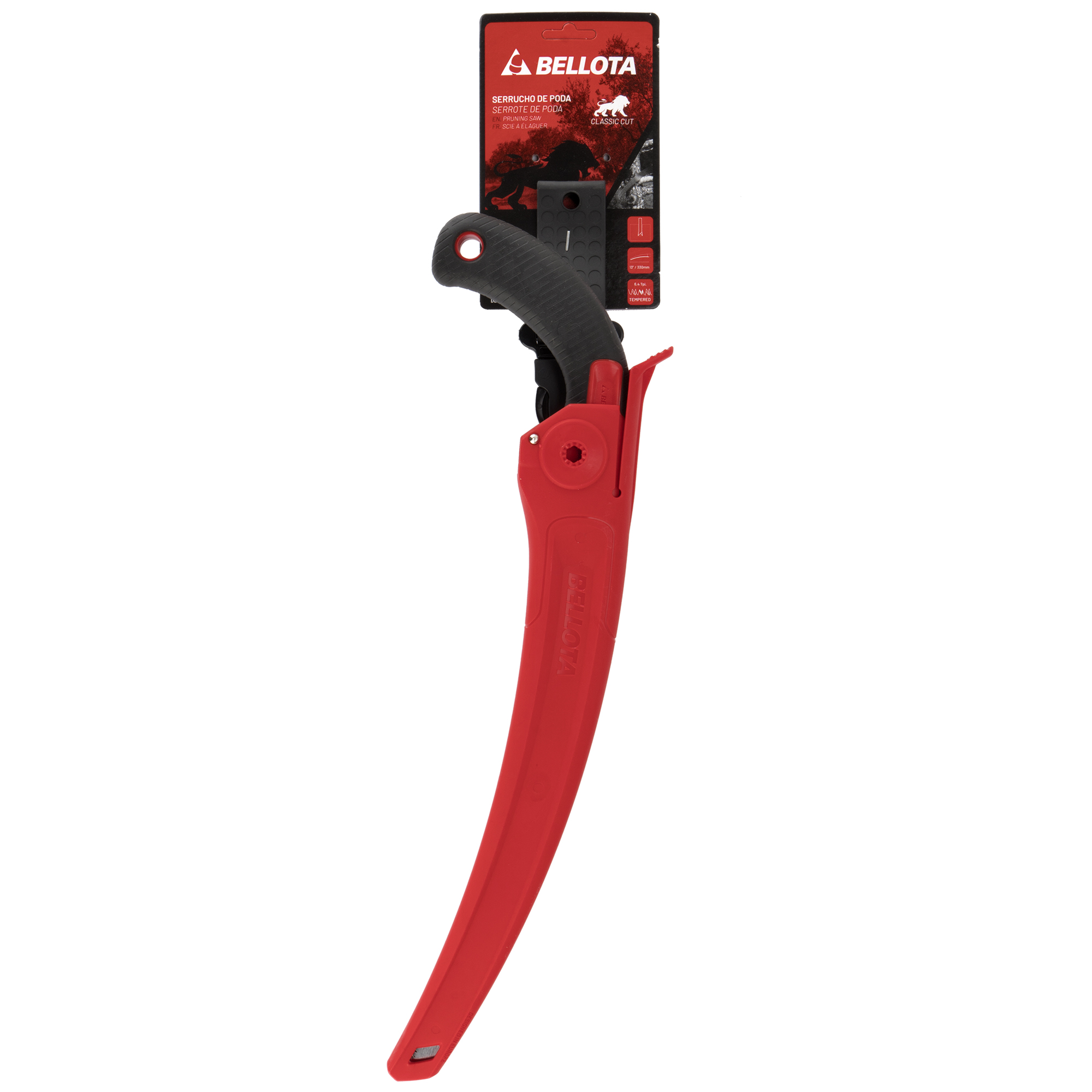 Serrucho León con hoja curva de 13" y mango de bimaterial curvo. Incluye funda / 450BIMC13