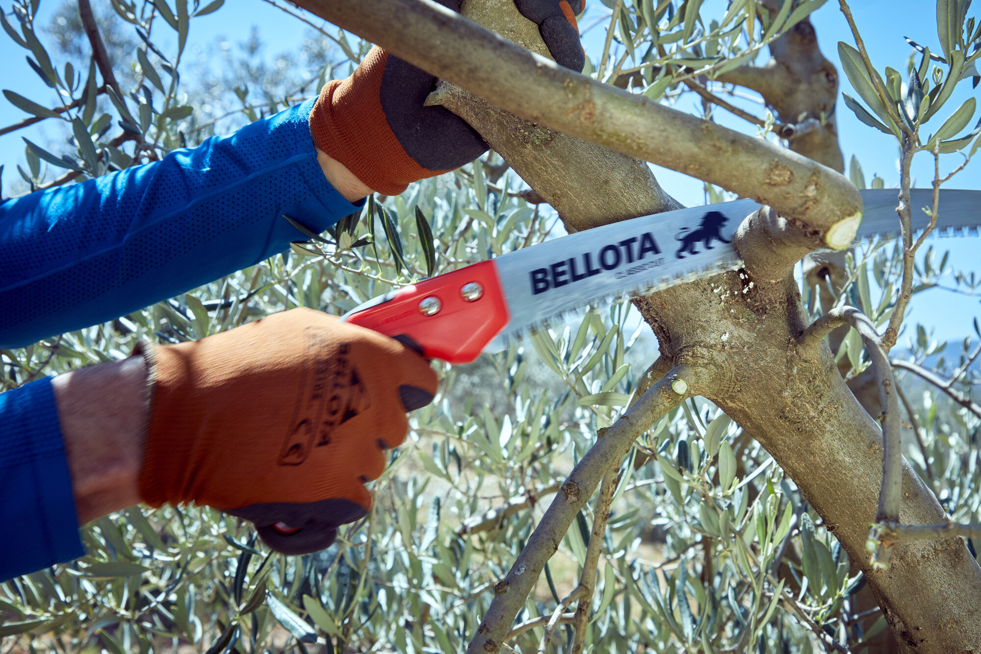 Serrucho León con hoja curva de 13" y mango de bimaterial curvo. No incluye funda / 450BIMC13SF