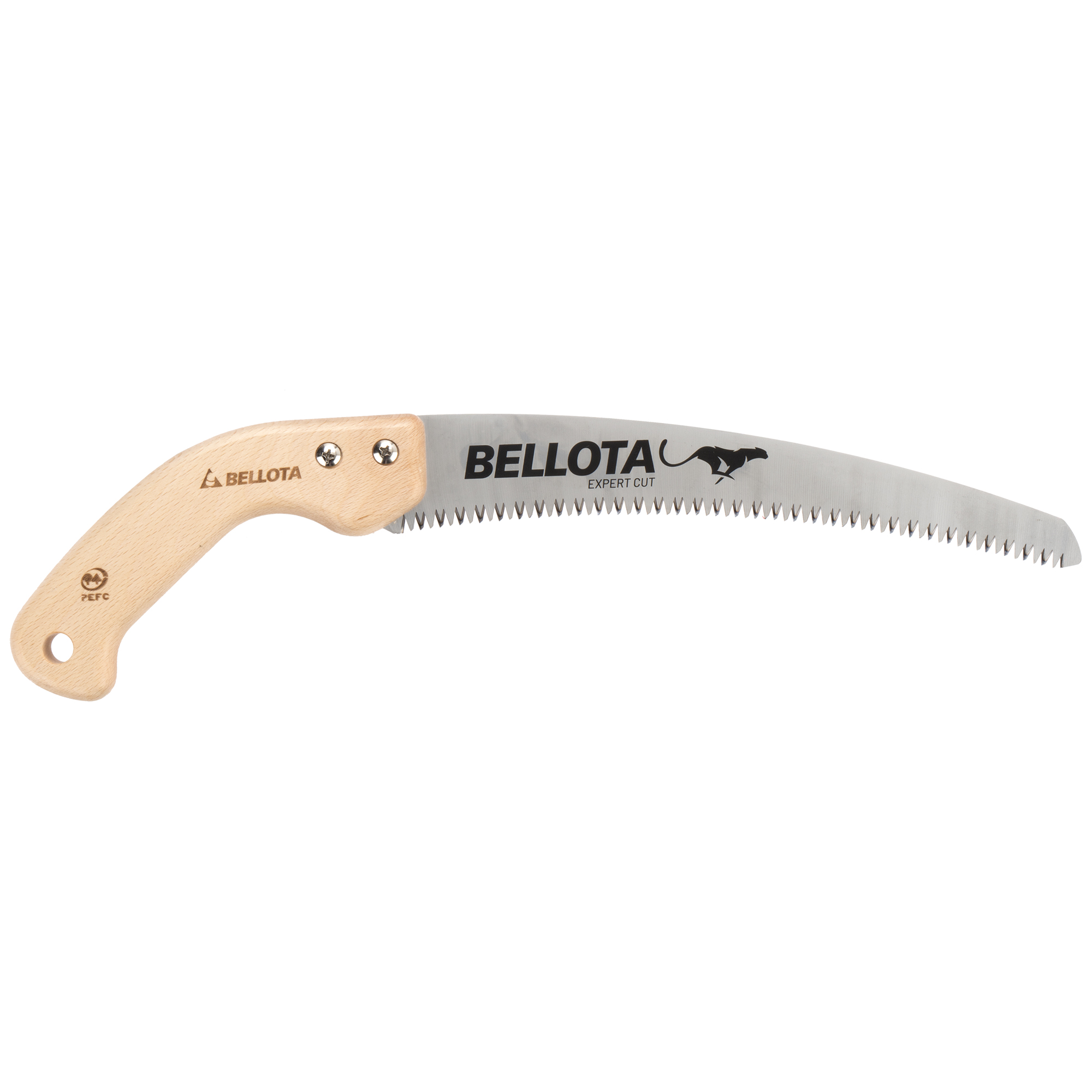 Serrucho Guepardo con hoja curva de 11" y mango de madera recto. Incluye funda / 454MR11