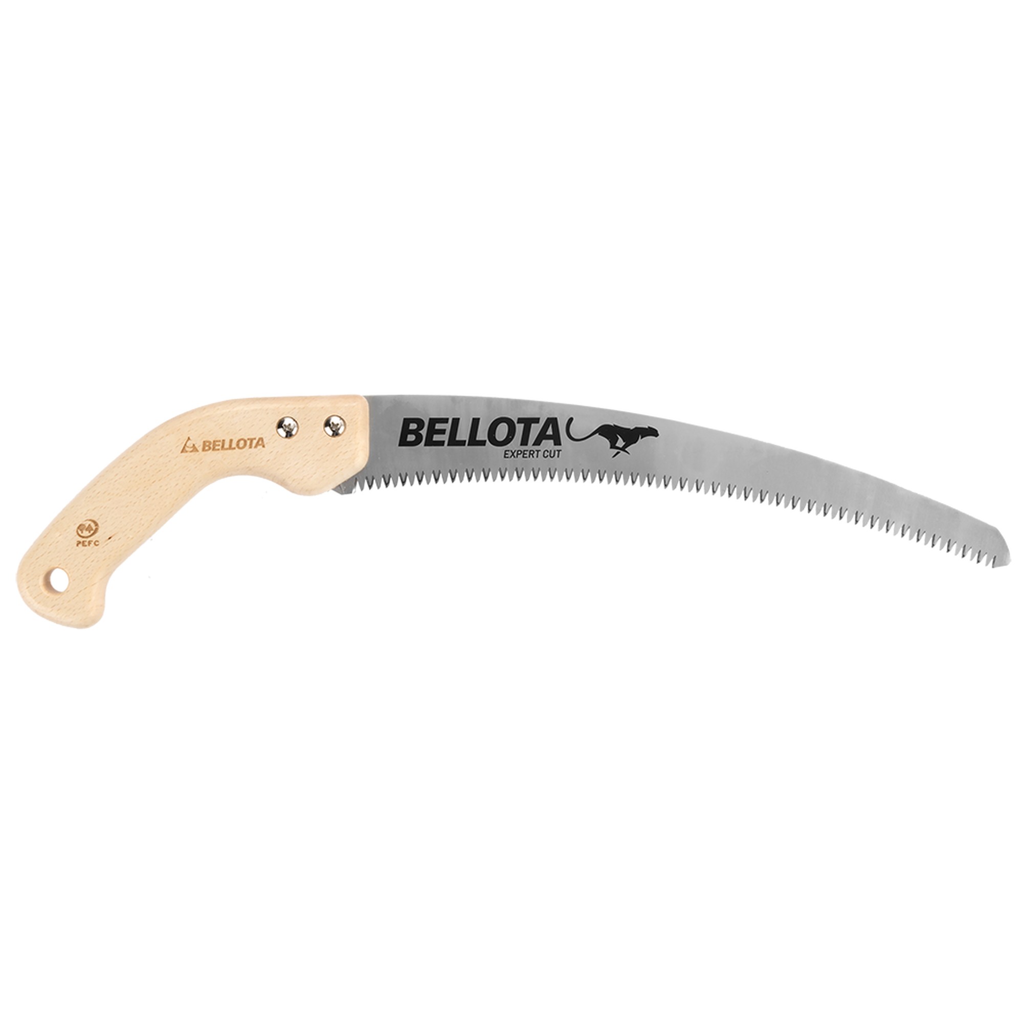 Serrucho Guepardo con hoja curva de 13" y mango de madera recto. Incluye funda / 454MR13