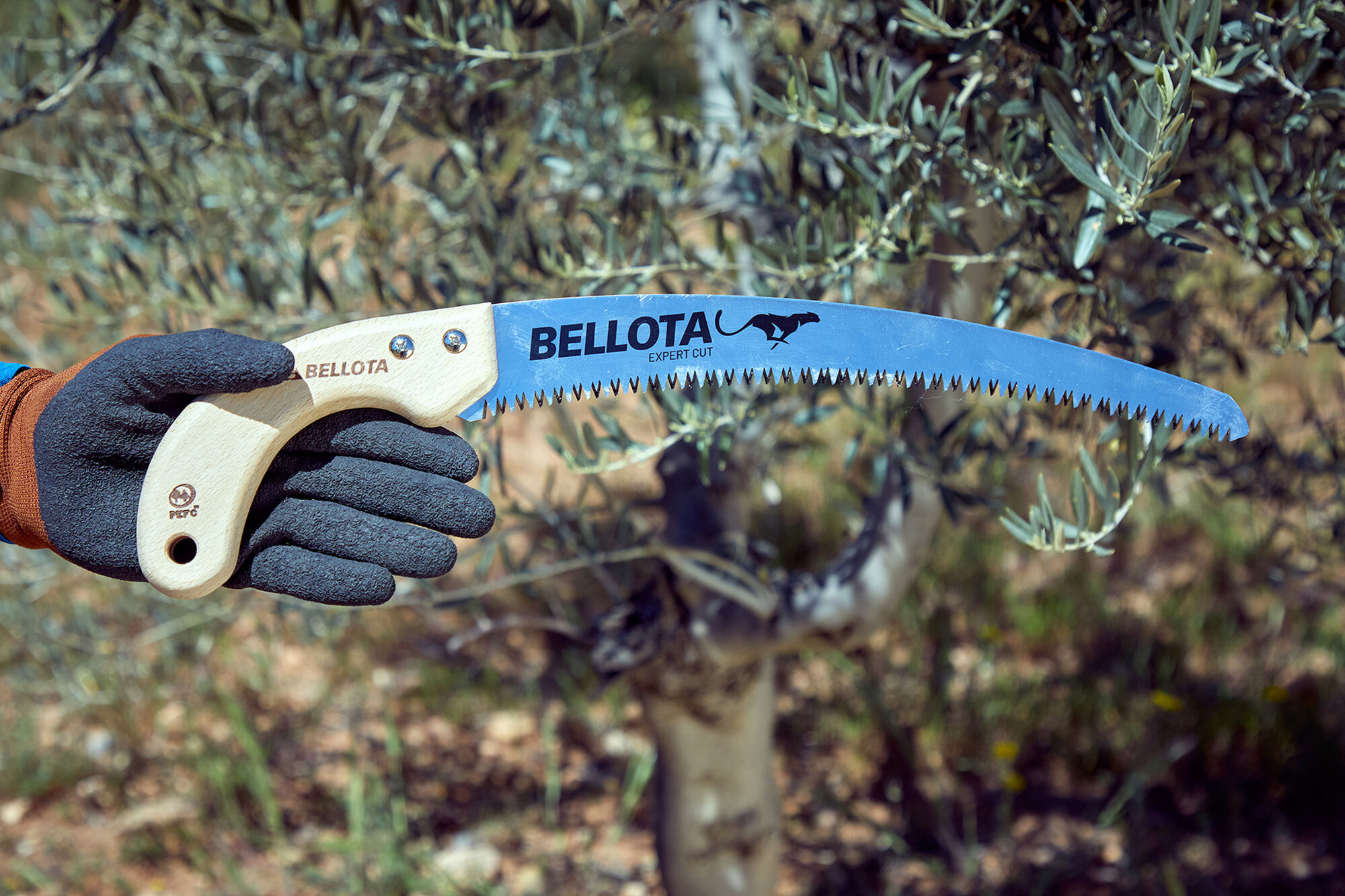 Serrucho Guepardo con hoja curva de 11" y mango de maderacurvo. Incluye funda / 454MC11