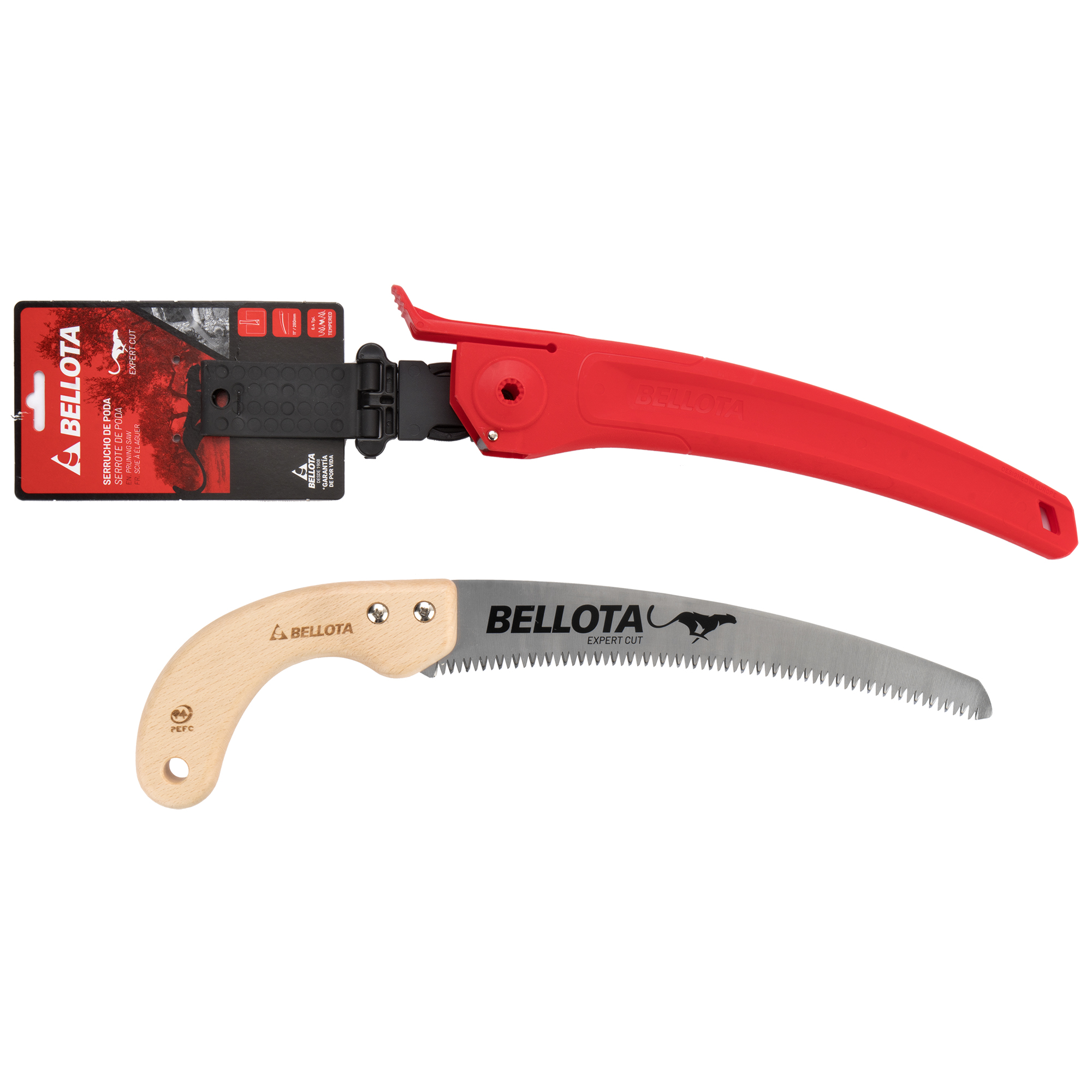 Serrucho Guepardo con hoja curva de 11" y mango de maderacurvo. Incluye funda / 454MC11