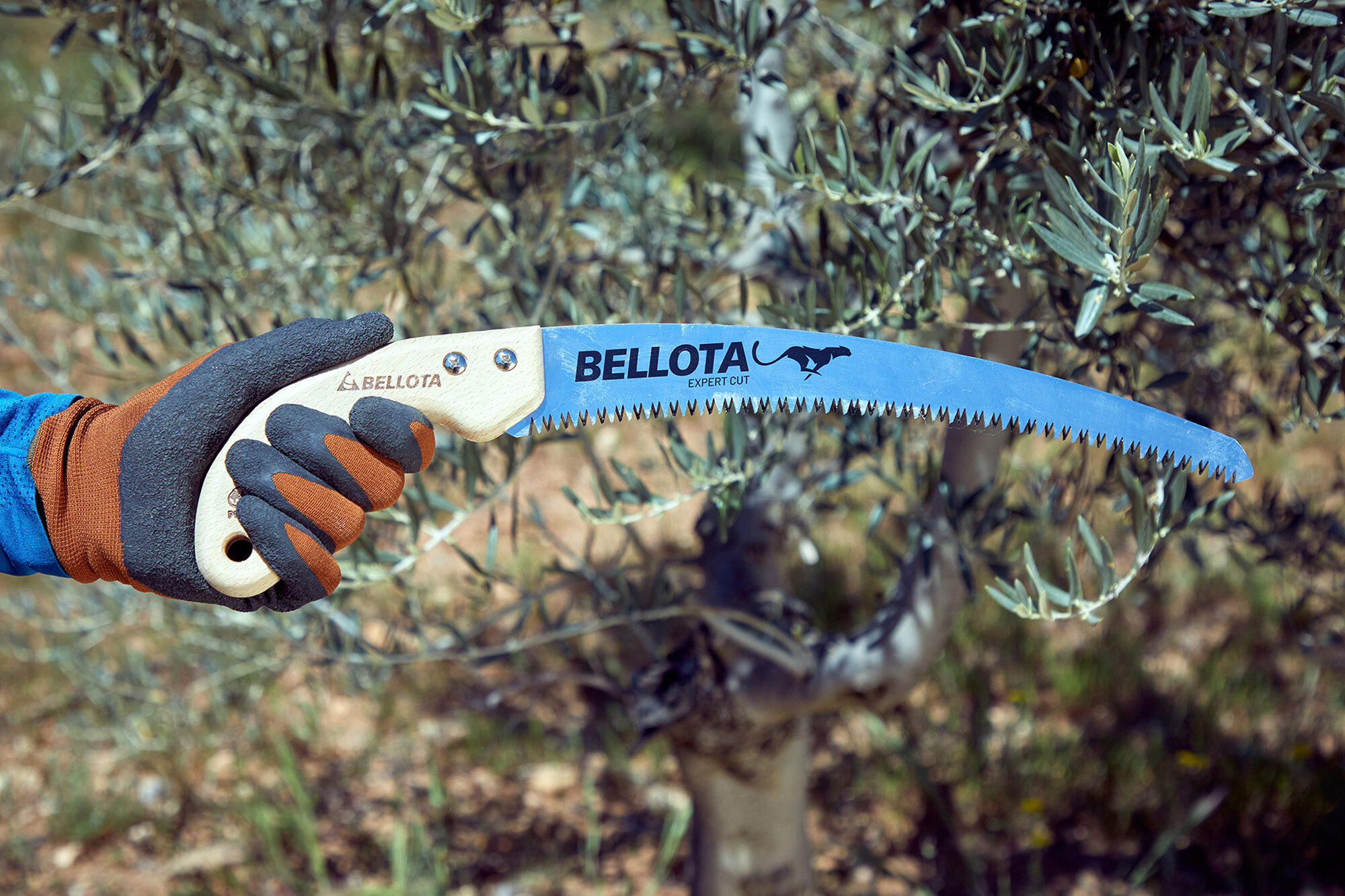 Serrucho Guepardo con hoja curva de 13" y mango de maderacurvo. Incluye funda / 454MC13