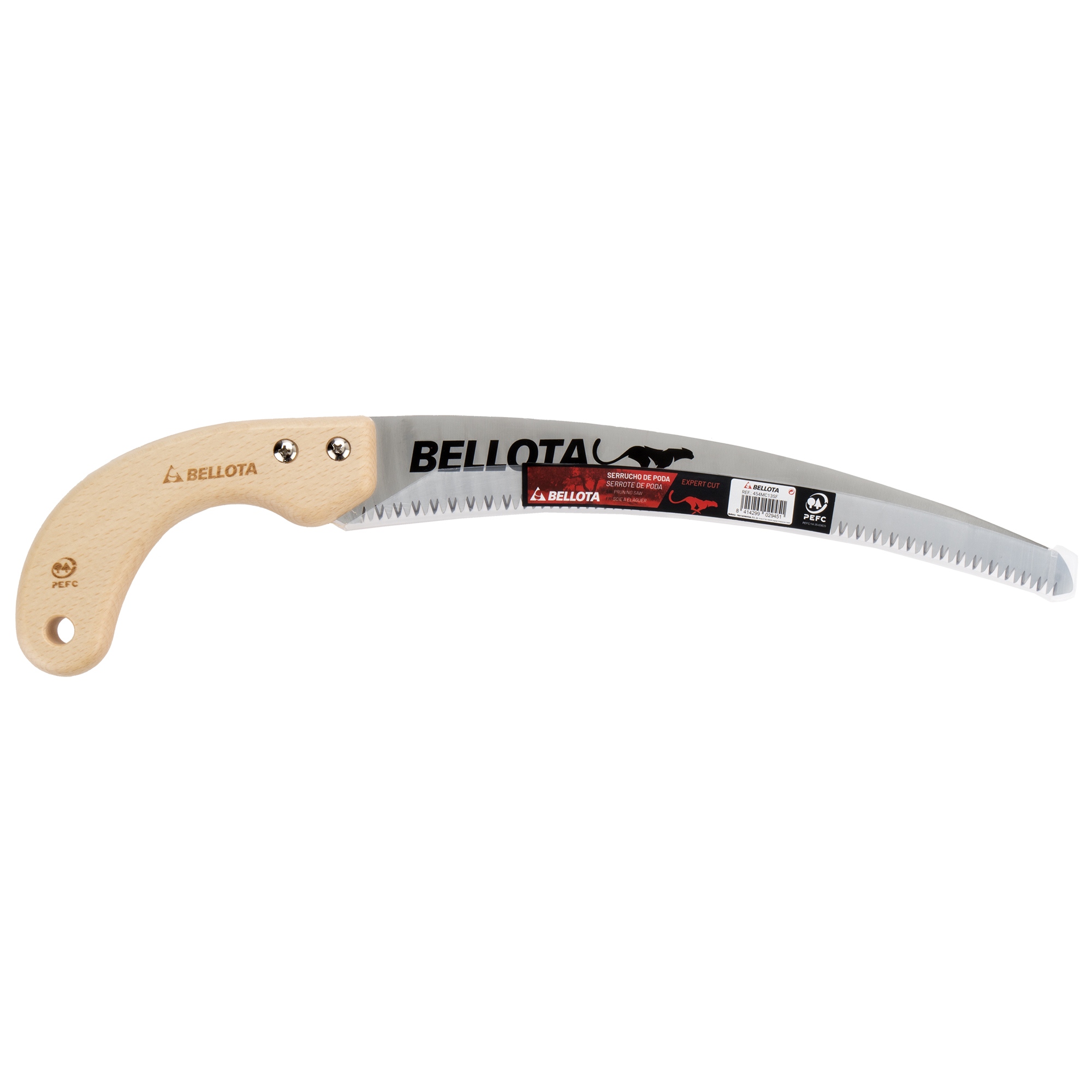 Serrucho Guepardo con hoja curva de 13" y mango de maderacurvo. No incluye funda / 454MC13SF