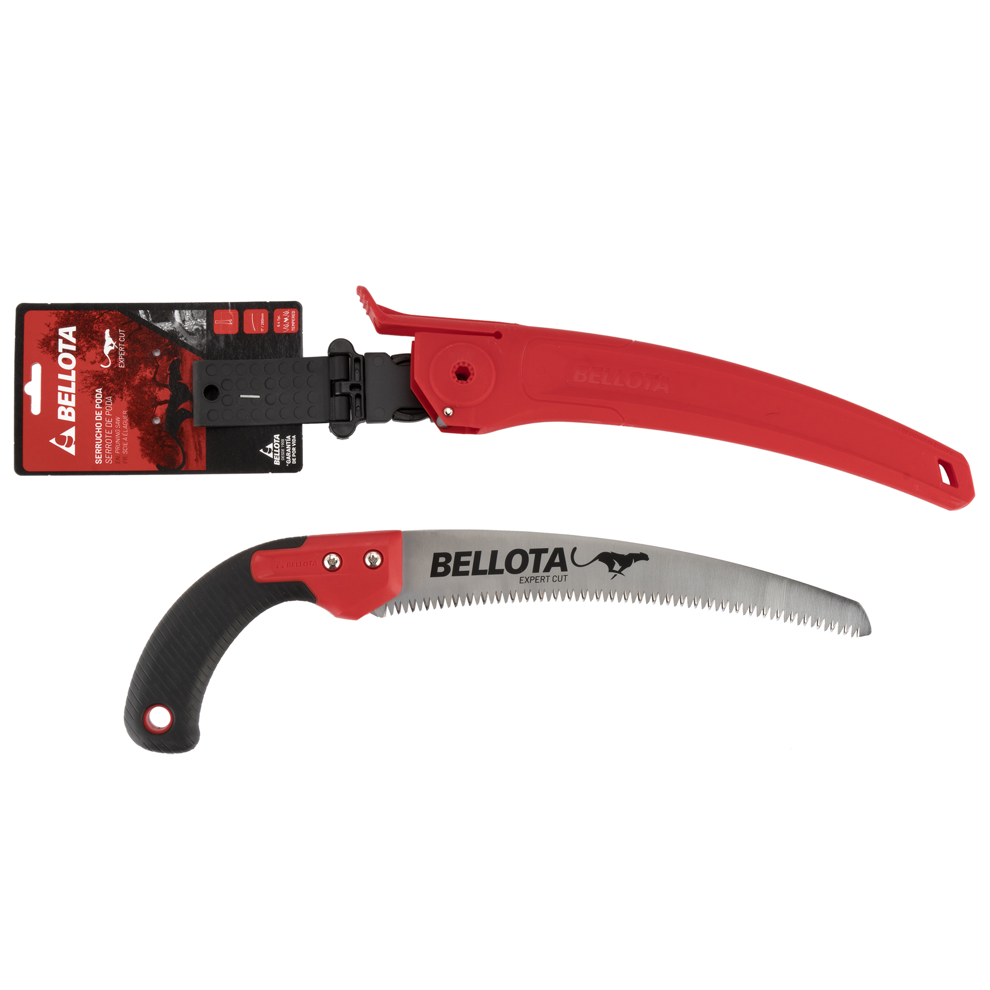 Serrucho Guepardo con hoja curva de 11" y mango de bimaterial curvo. Incluye funda / 454BIMC11