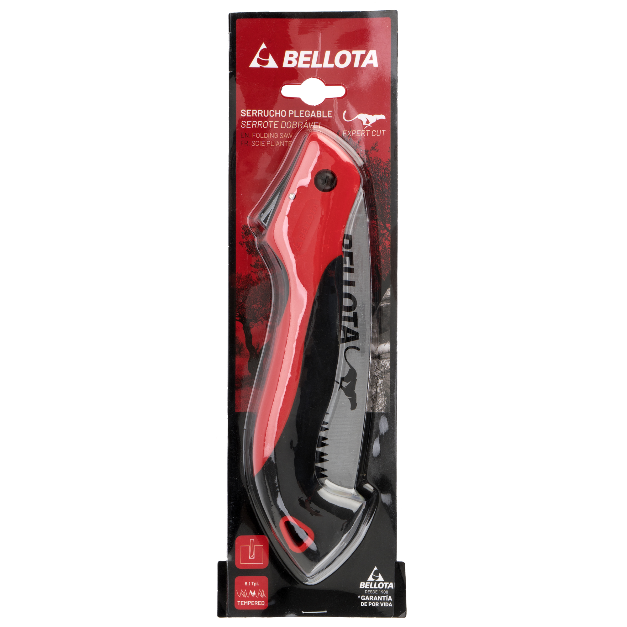 Serrucho plegable Guepardo con hoja curva de 7" y mango recto. / 45PBIM7