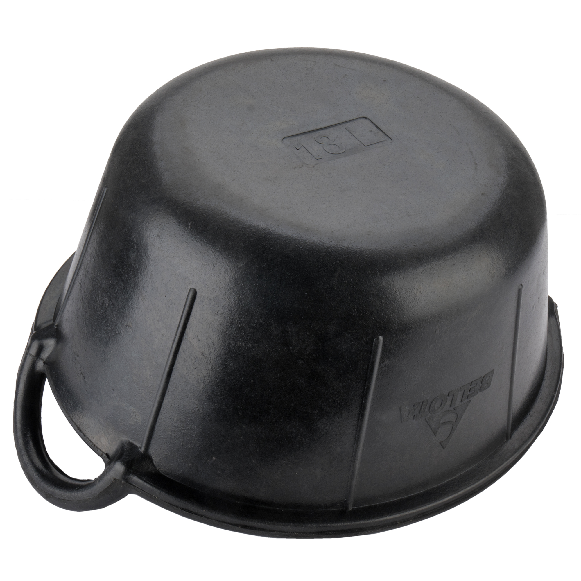 Carbonera de caucho 18 litros negra / BKCCARB18BP