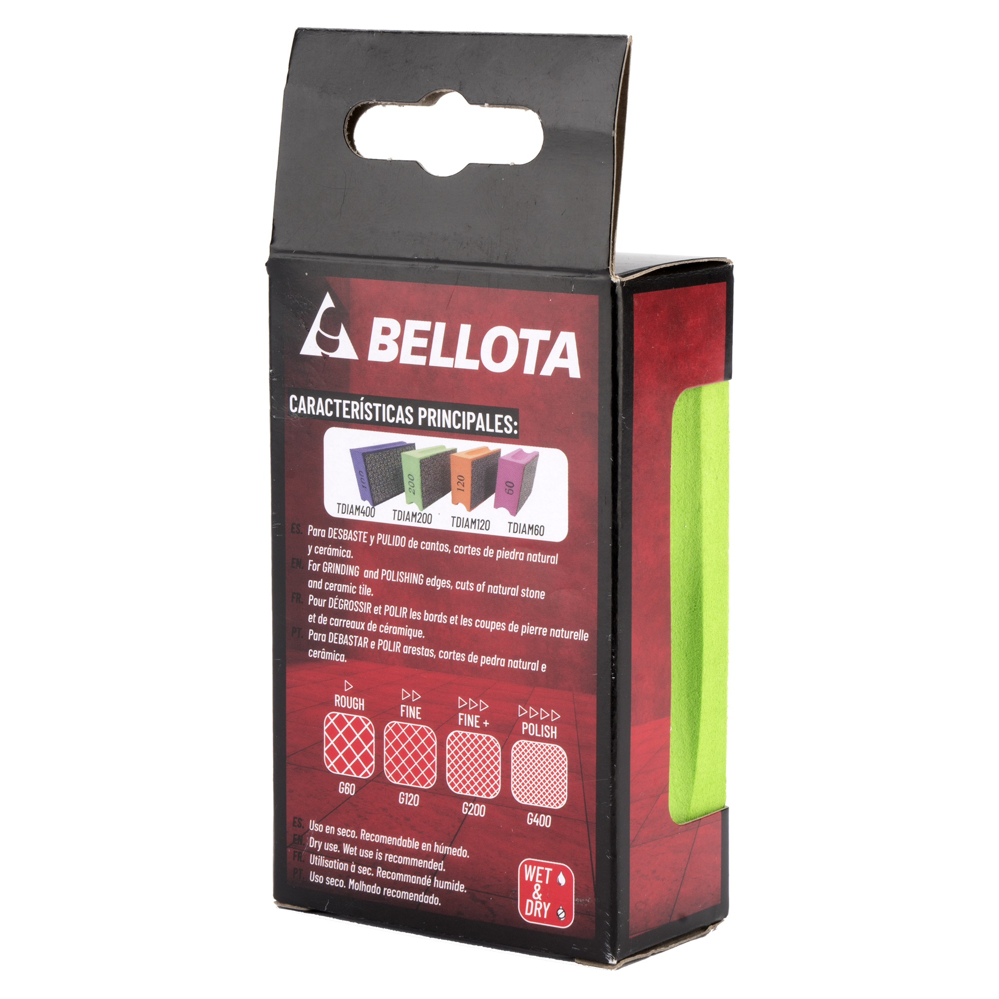 Taco diamantado para desbaste - grano 200 / TDIAM200