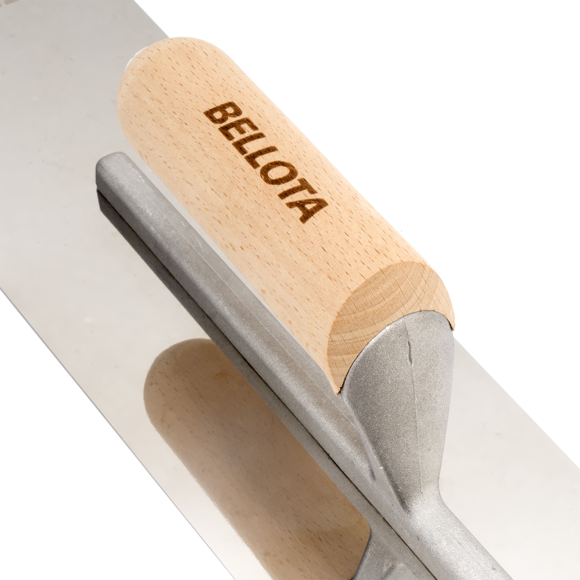 Llana nivelación de acero inoxidable con mango de madera 450 mm / 5866450