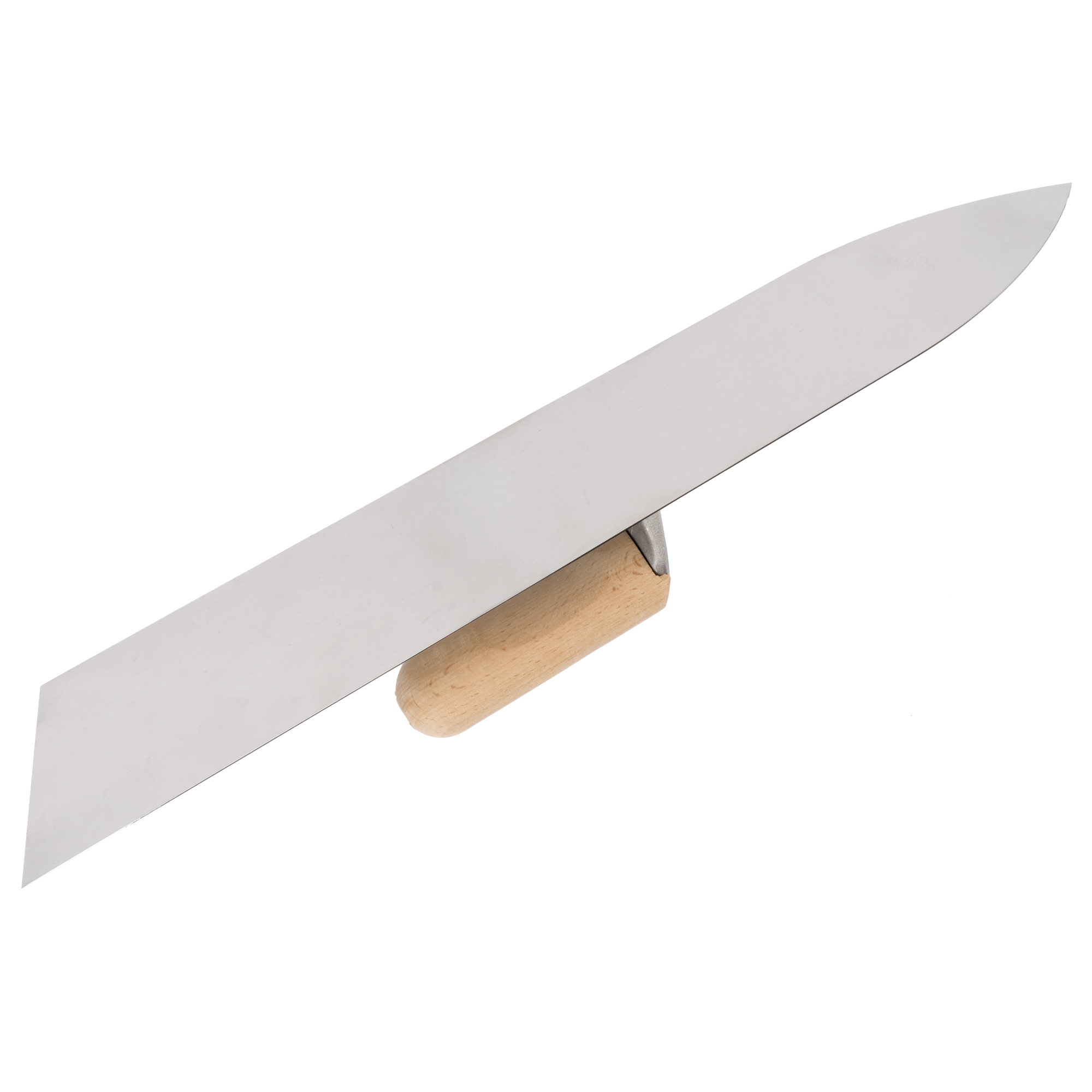 Llana nivelación de acero inoxidable con mango de madera 450 mm / 5866450