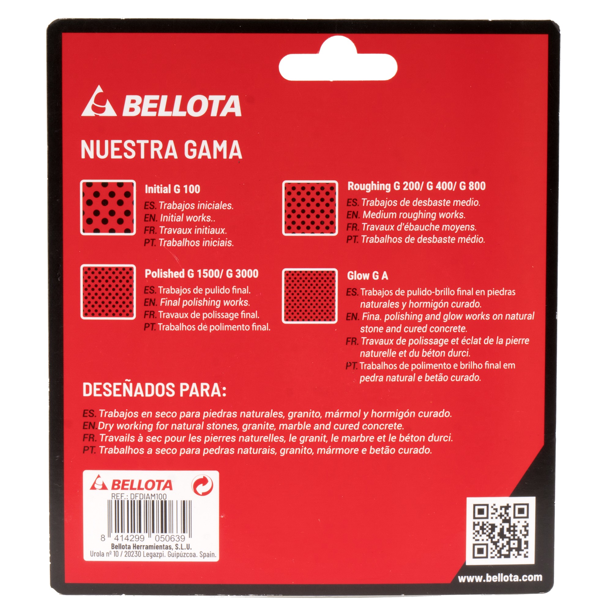 Disco flexible diamantado para pulido - grano 100 / DFDIAM100