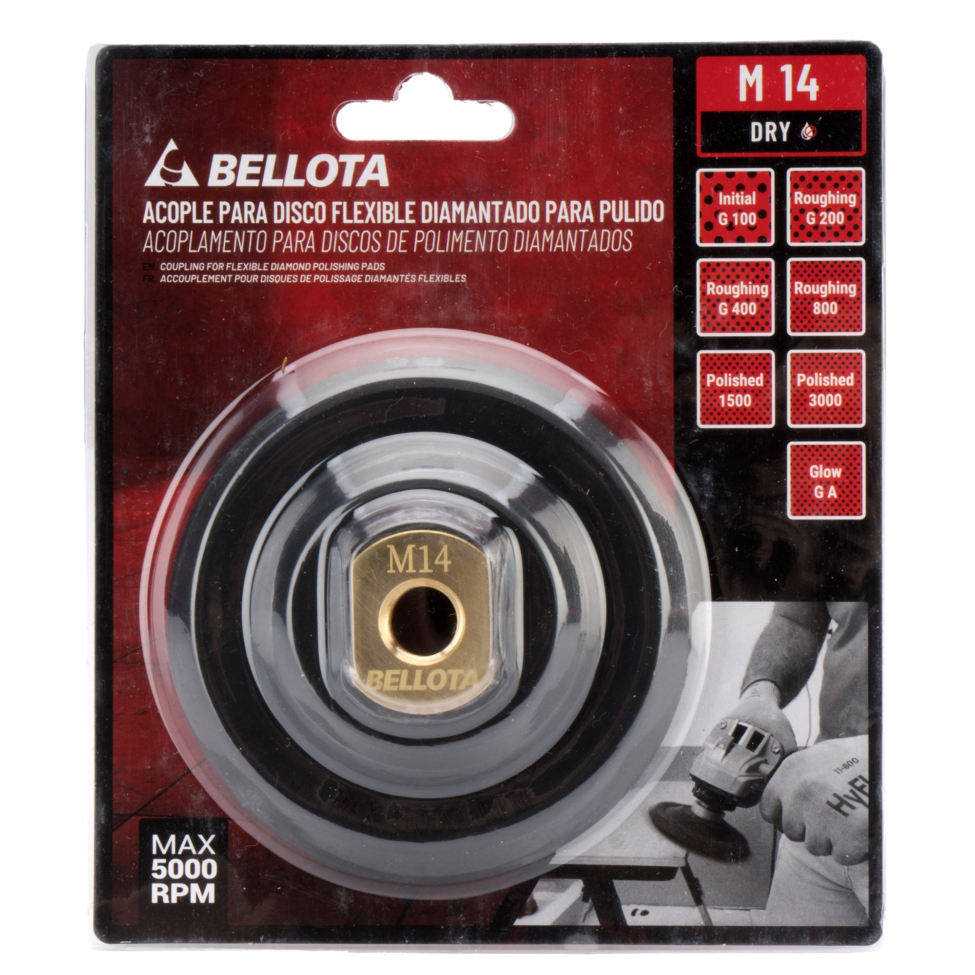 Soporte para discos flexibles diamantados - M14 / DFDIAMSM14