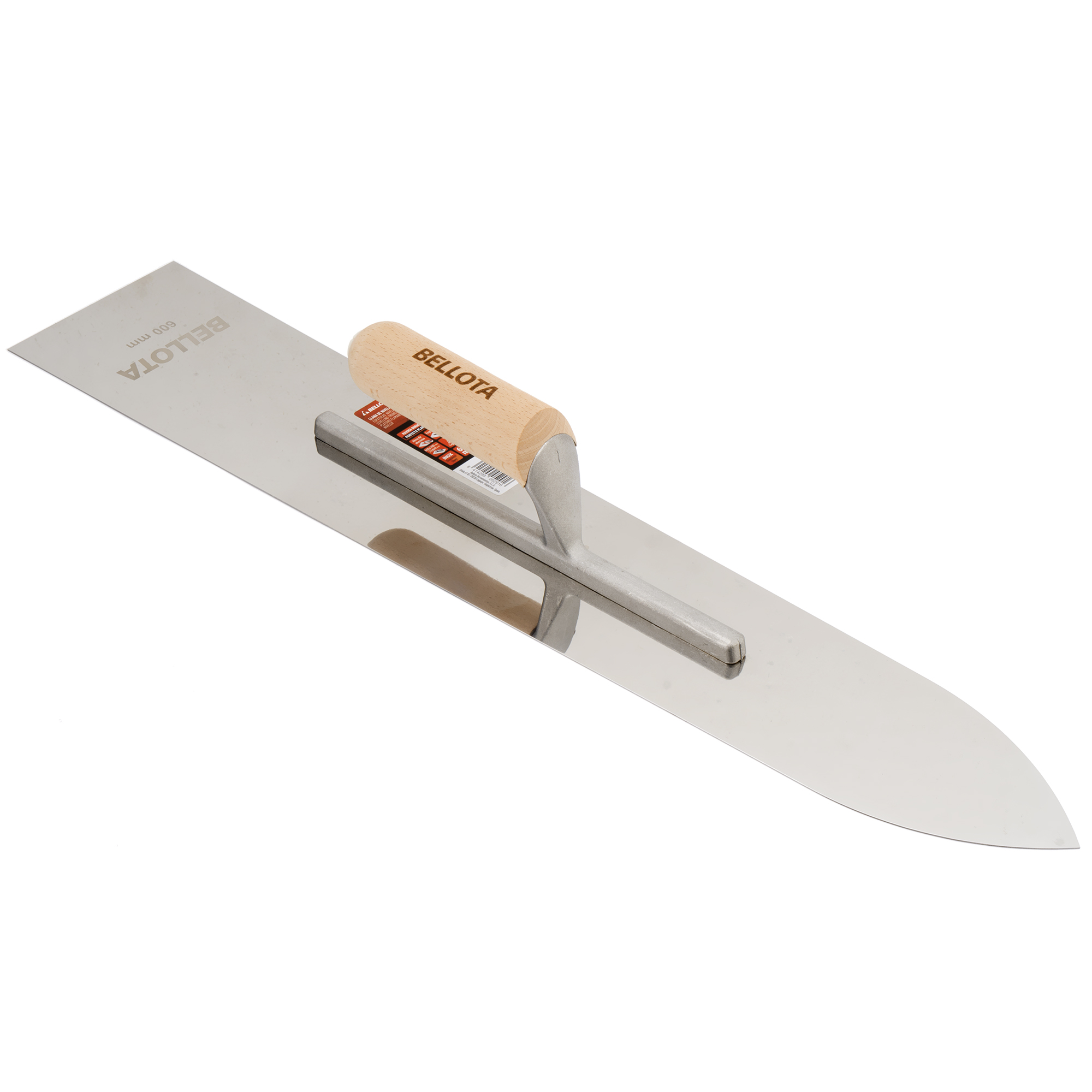 Llana nivelación de acero inoxidable con mango de madera 600 mm / 5866600