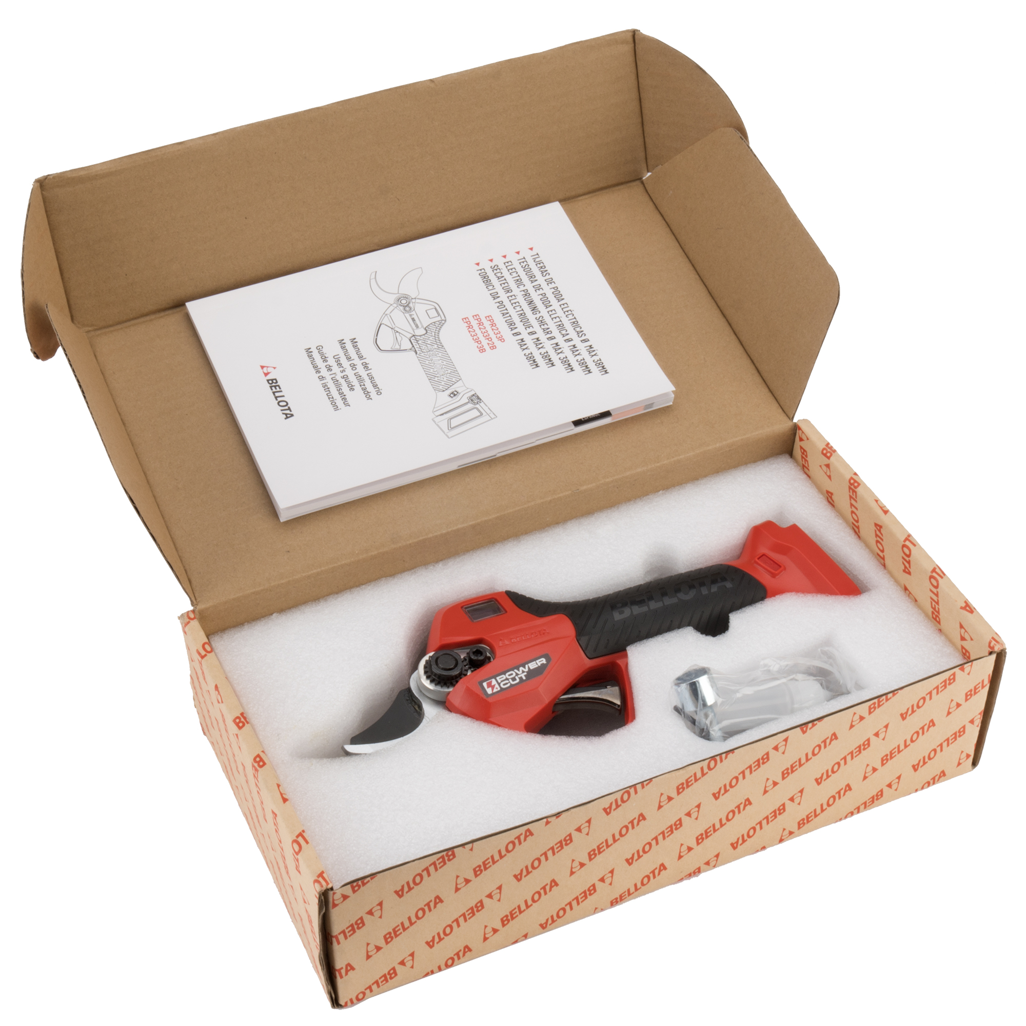 Tijera de poda eléctrica POWER CUT a batería de Litio Ion y un corte máximo de 33mm de diámetro, sin batería / EPR233P