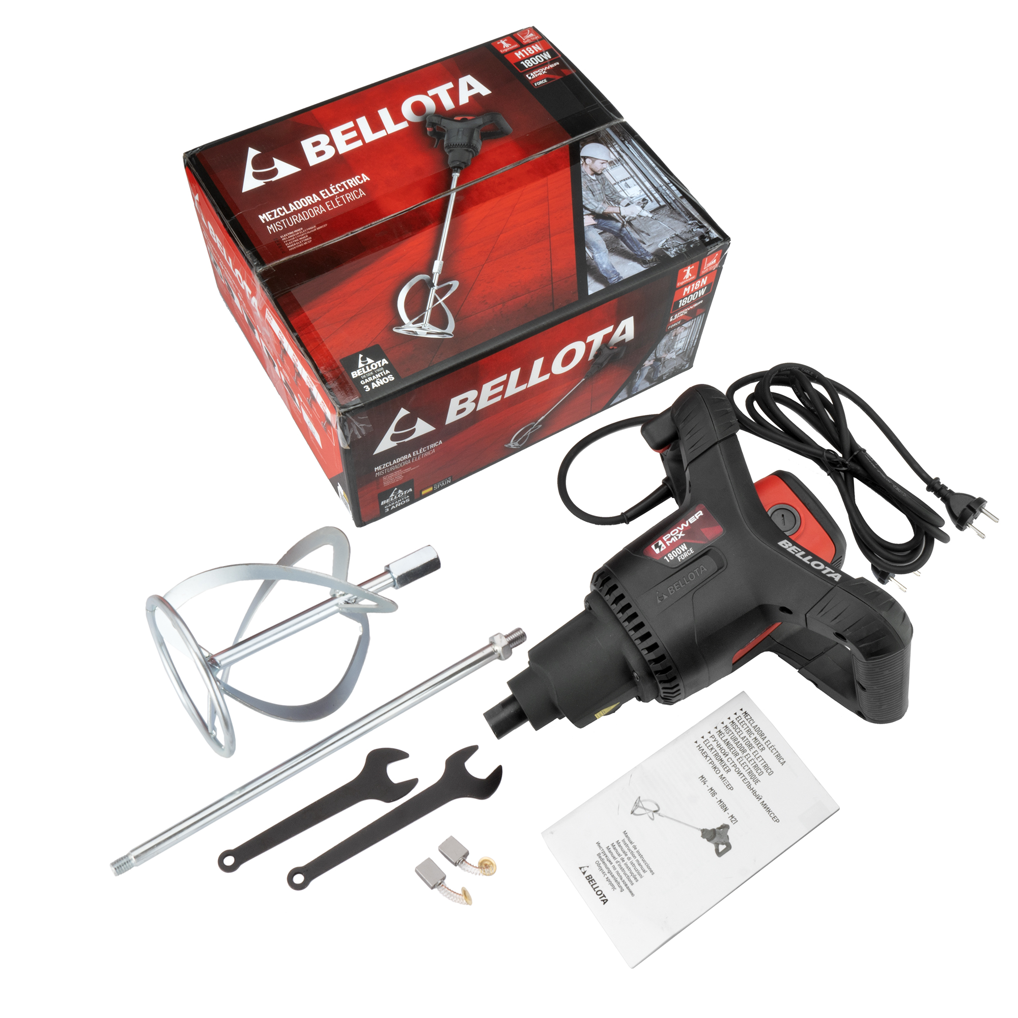 Máquina mezcladora 1800 W 220 v enchufe tipo C-F / M18N