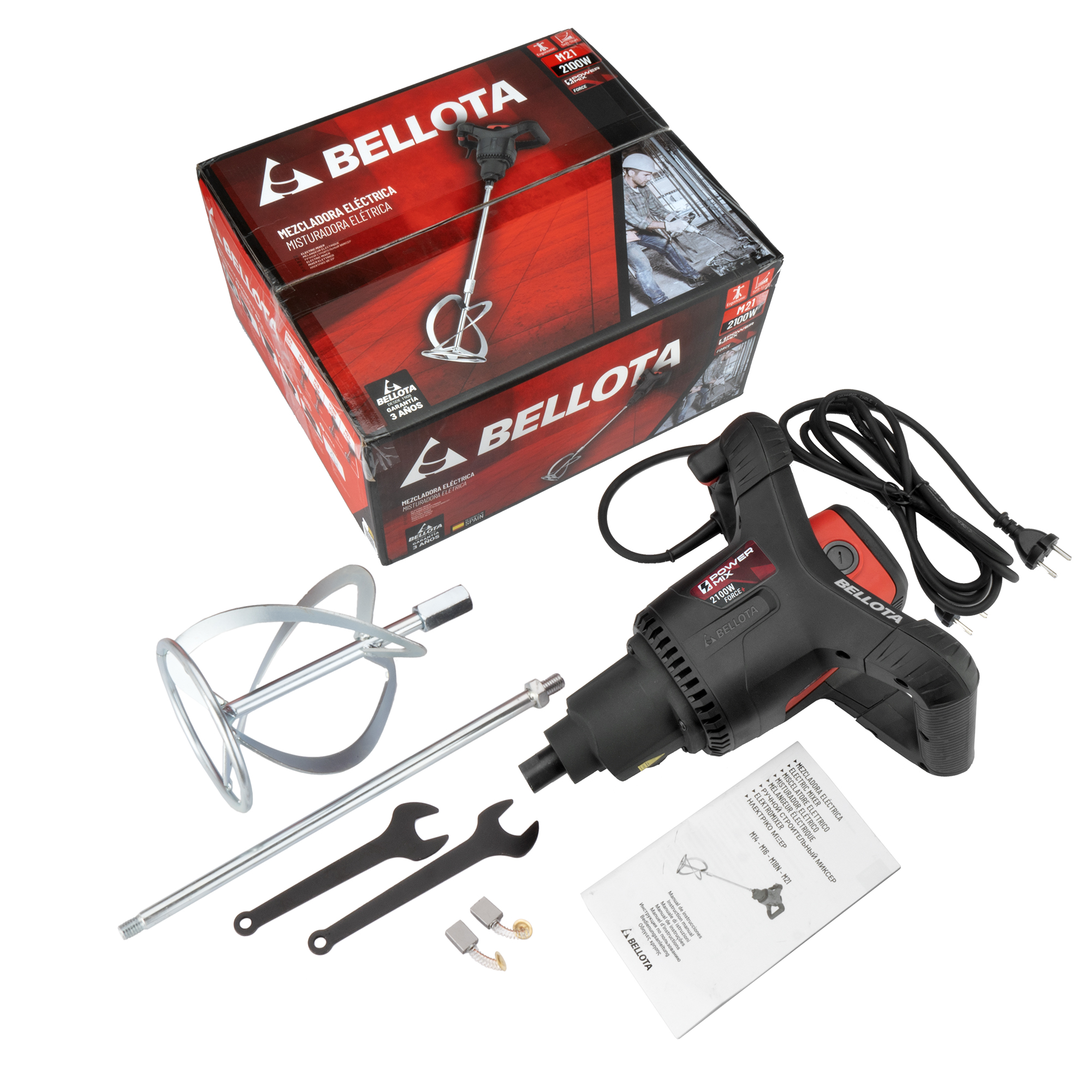 Máquina mezcladora 2100 W 220 v enchufe tipo C-F / M21