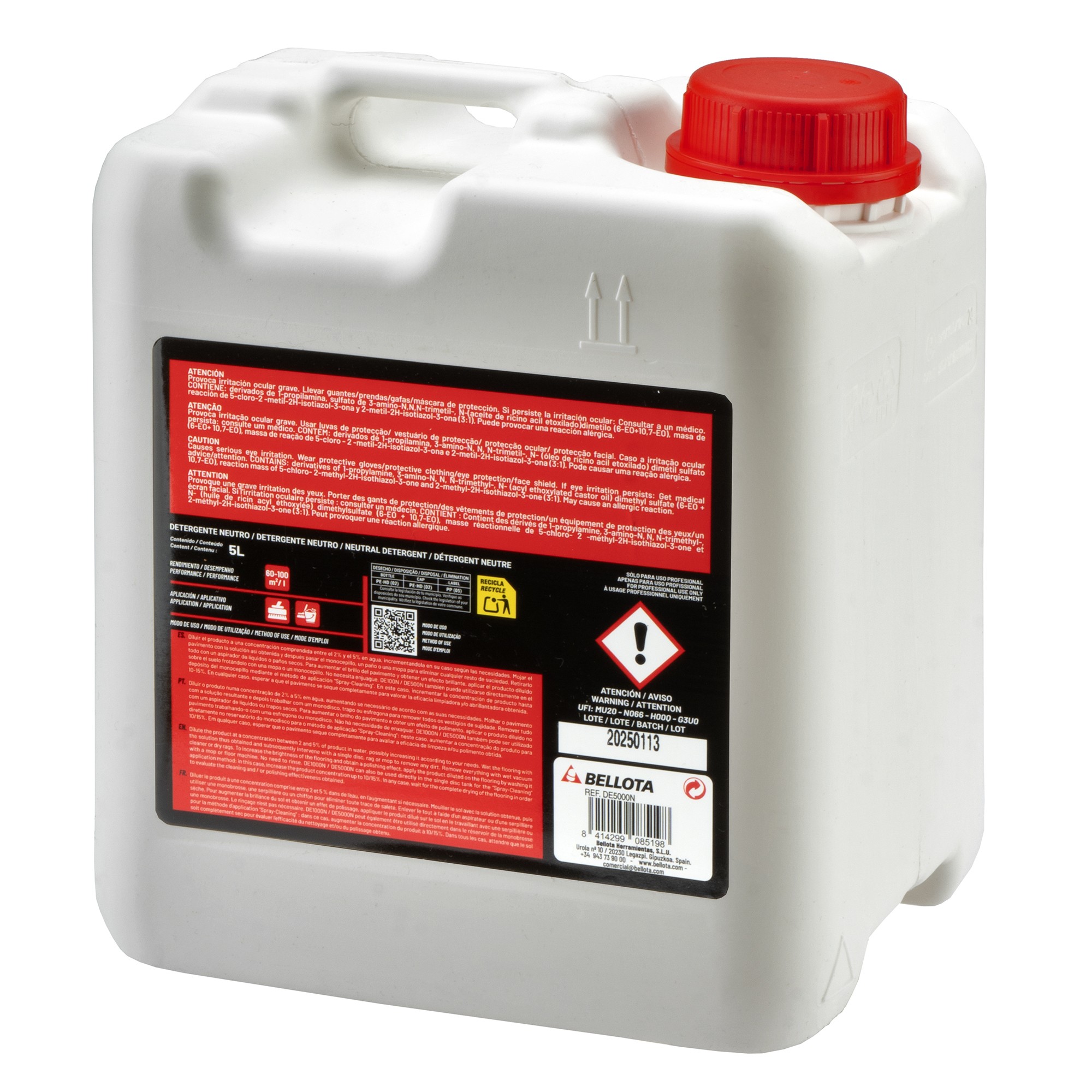 Detergente abrillantador neutro 5L / DE5000N