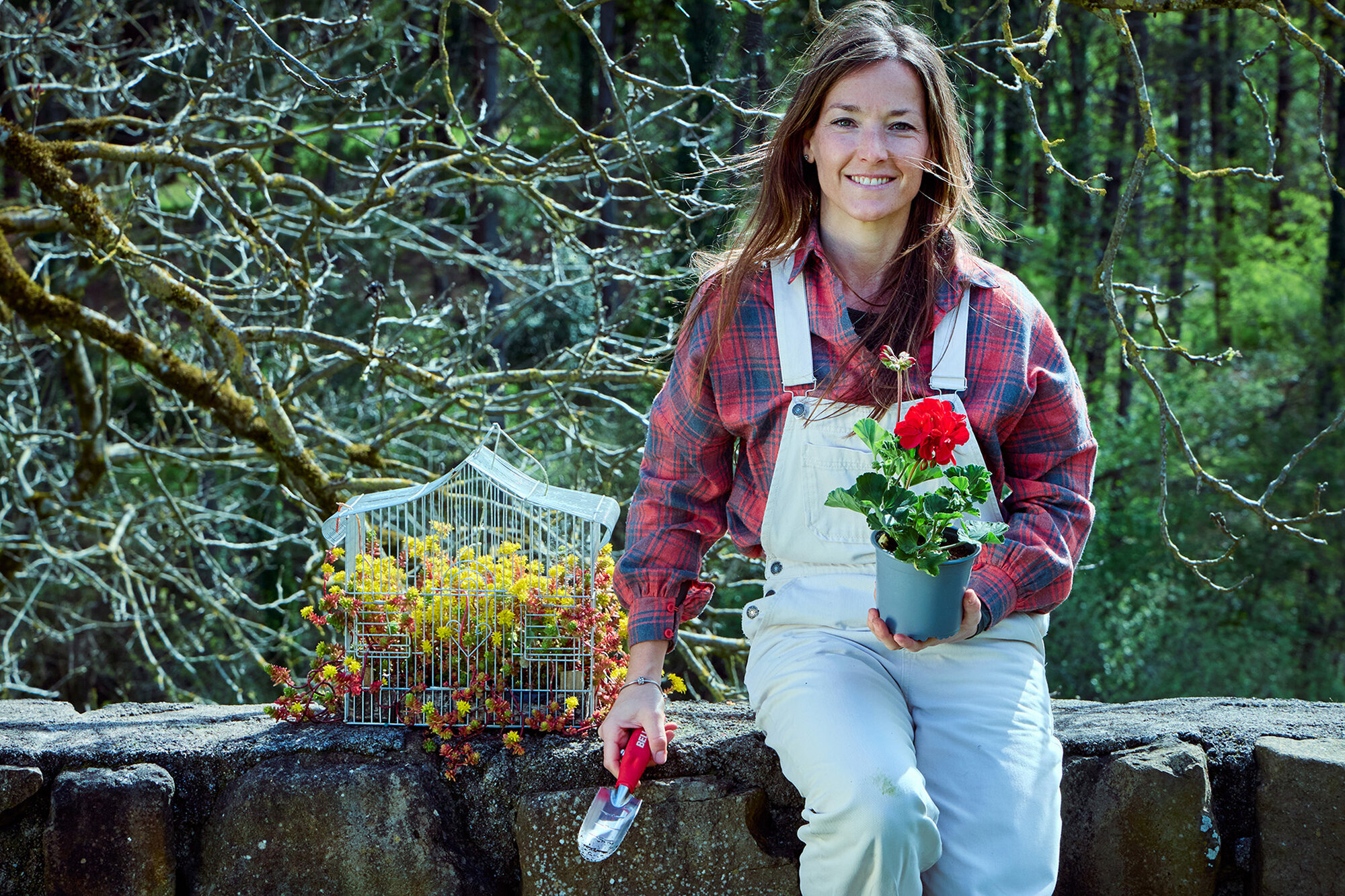 Trasplantador estrecho de aluminio con mangos ergonómicos / HMC1000