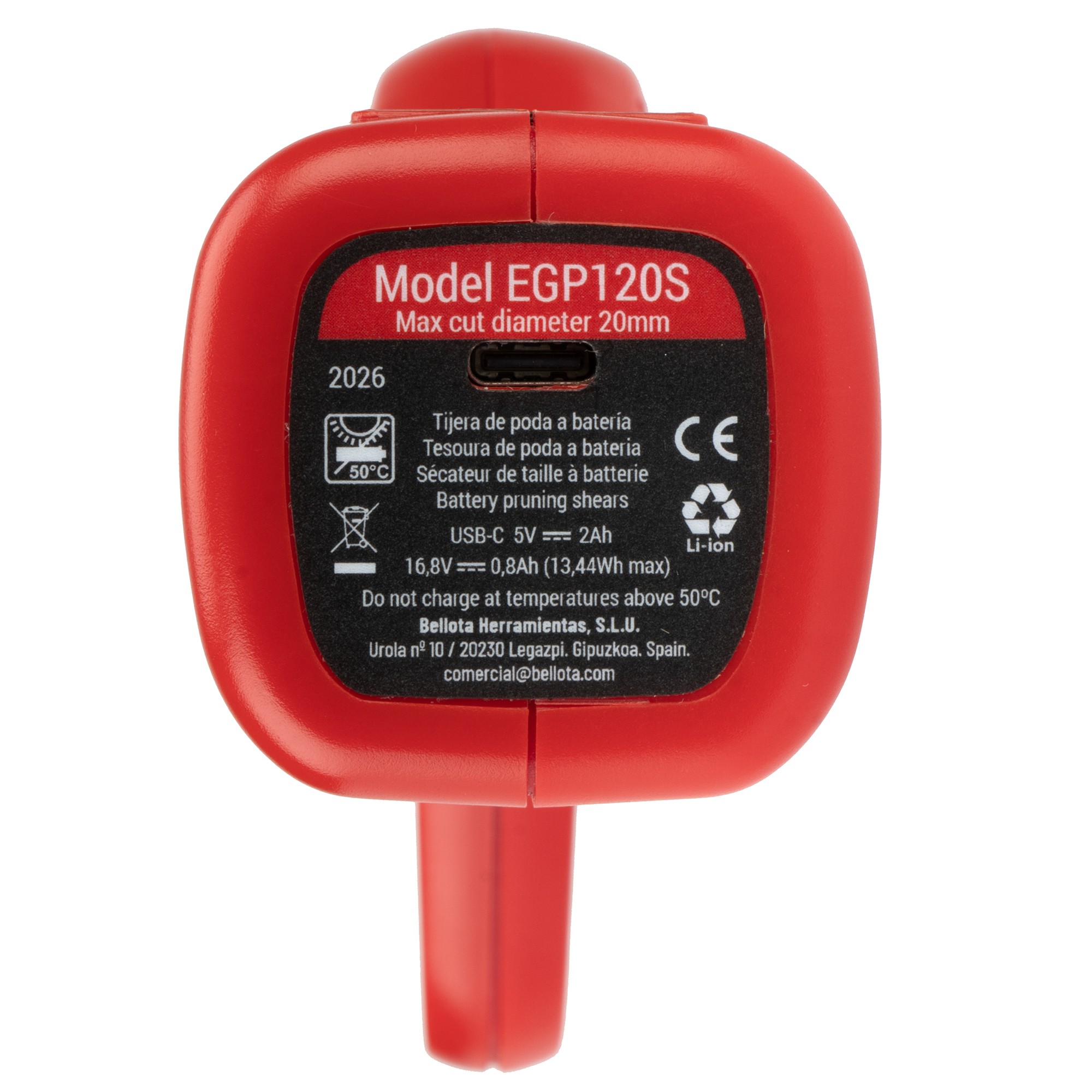 Tijera eléctrica de jardín gama EG Home Smart para el usuario aficionado-20mm / EGP120S