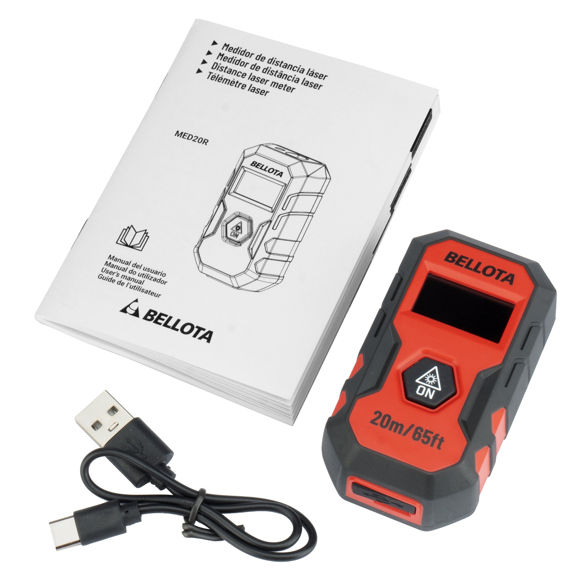 Medidor láser 20 m digital para trabajos de medición y cálculo de presupuestos / MED20R
