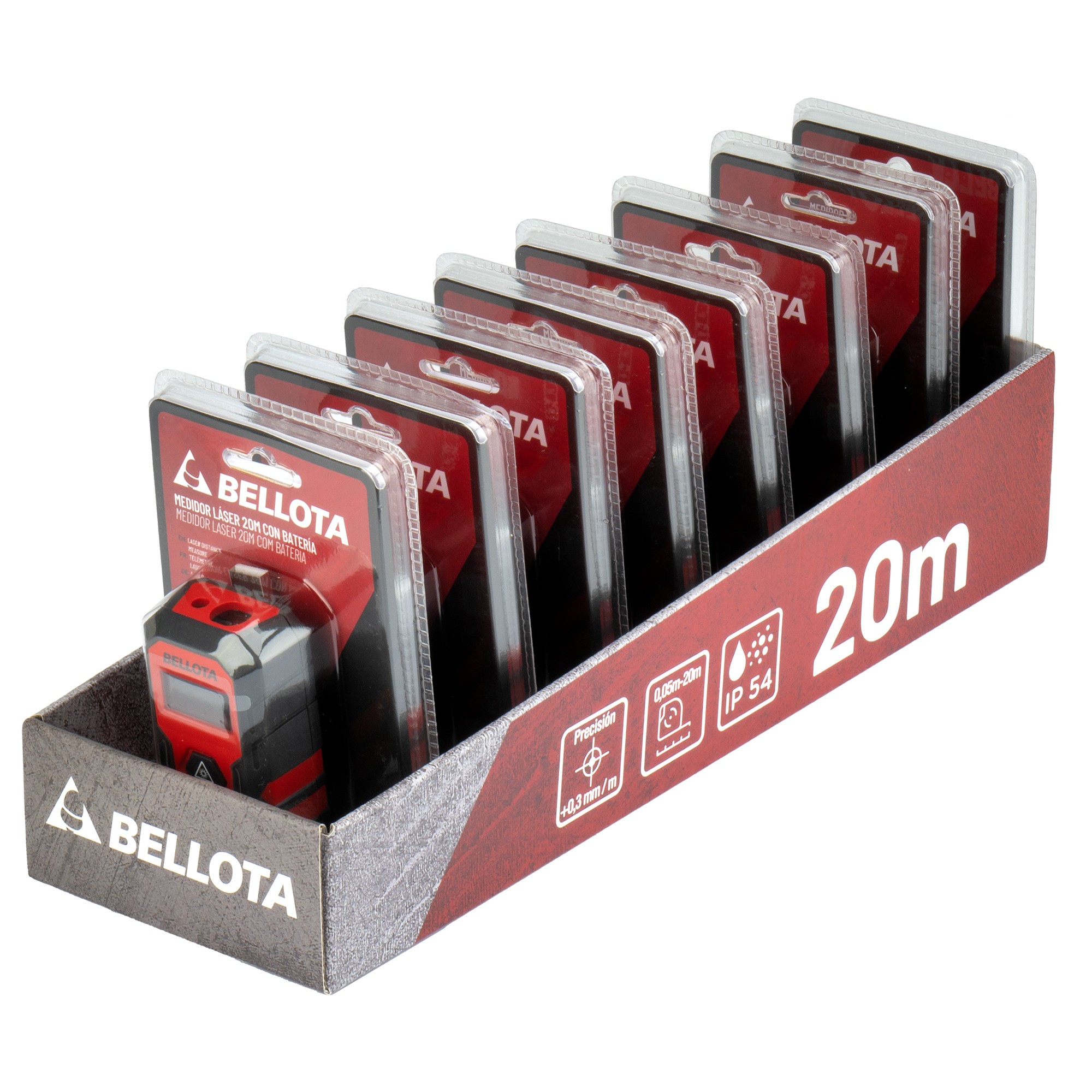Medidor láser 20 m digital para trabajos de medición y cálculo de presupuestos / MED20R