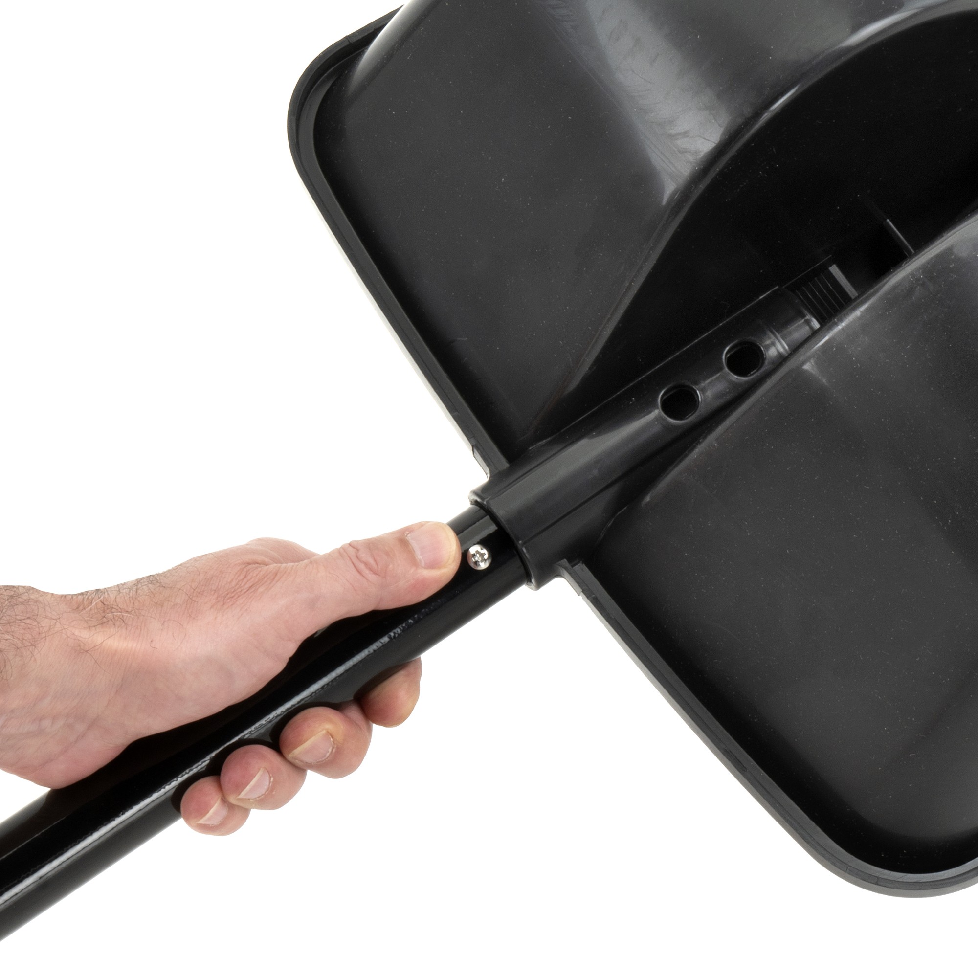 Pala de nieve estrecha con borde metálico Mango de aluminio / PN1001