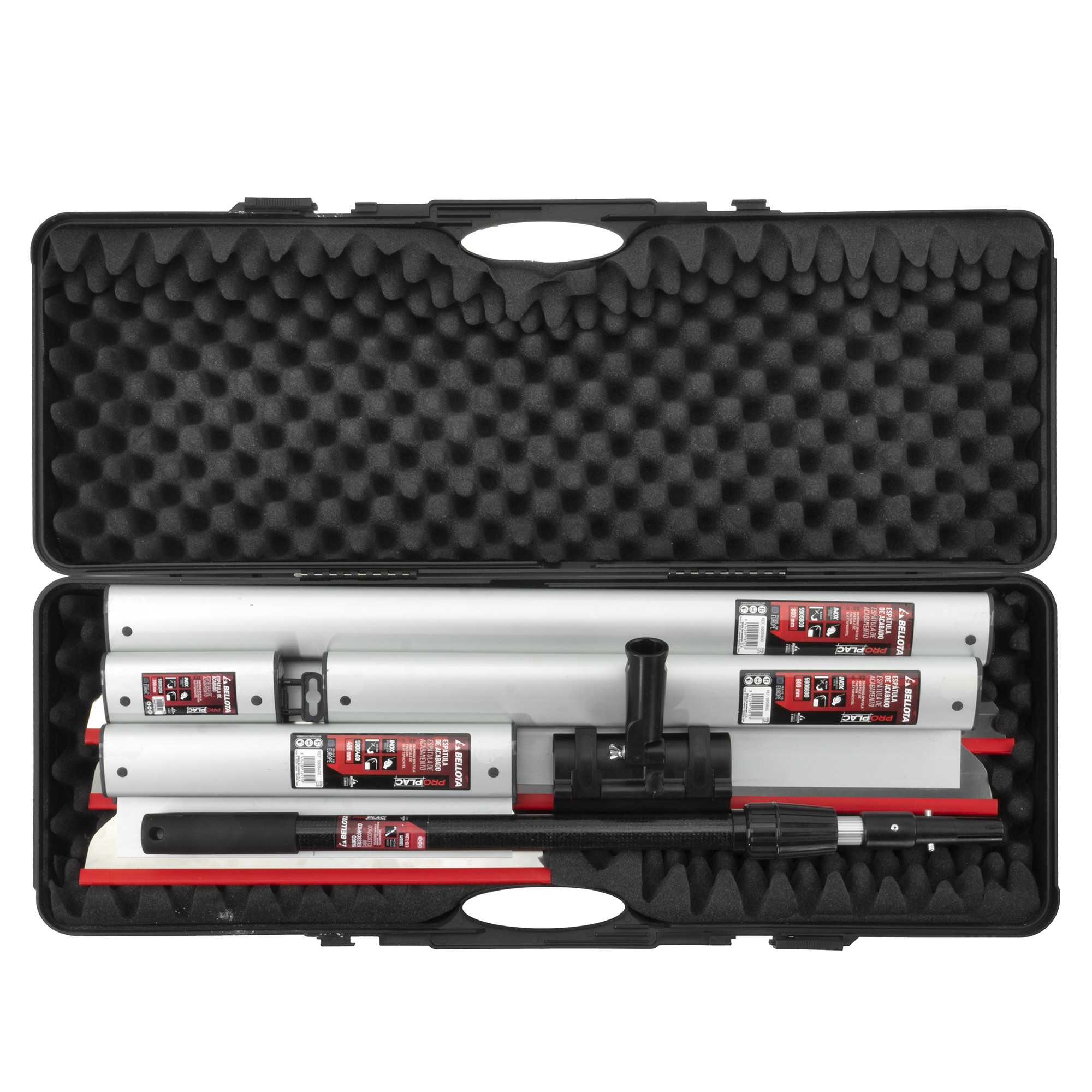 KIT de 4 espátulas de alisar en acero inoxidable de 0,3 mm para enlucir trabajos en placa / 5906SET