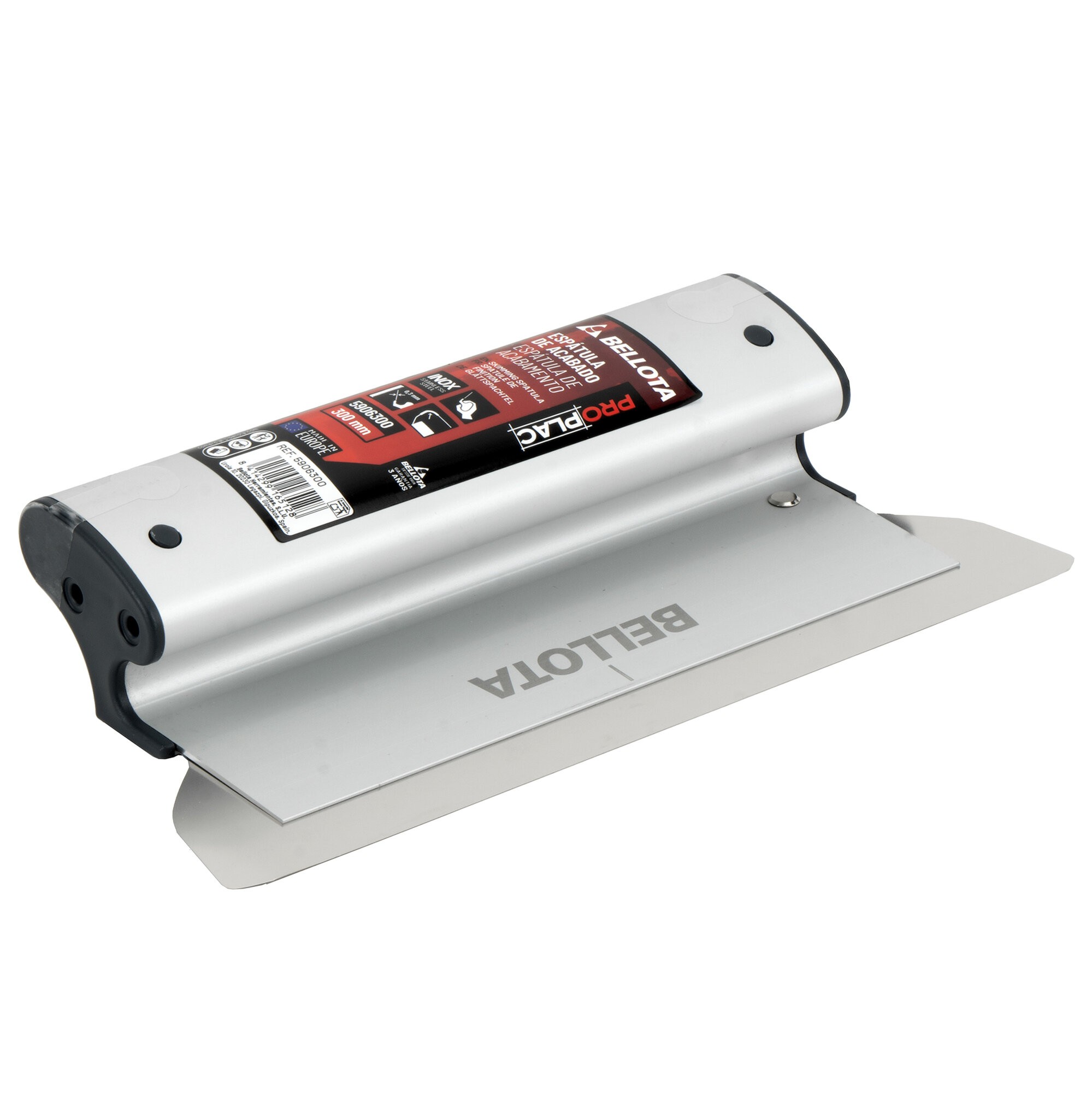 Espátula de alisar en acero inoxidable de 0,3 mm para enlucir trabajos en placa de 300 mm / 5906300