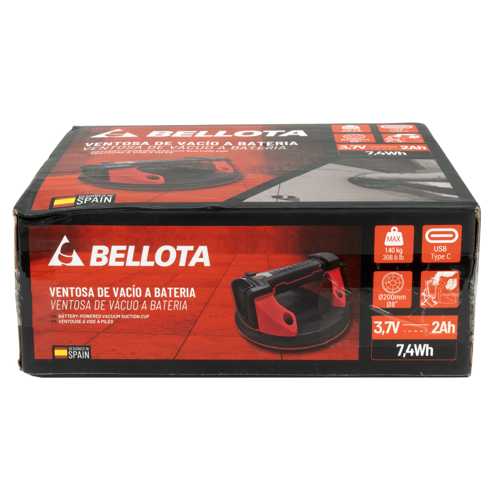 Ventosa a batería 140 Kg. 3,7V / SUCRB140